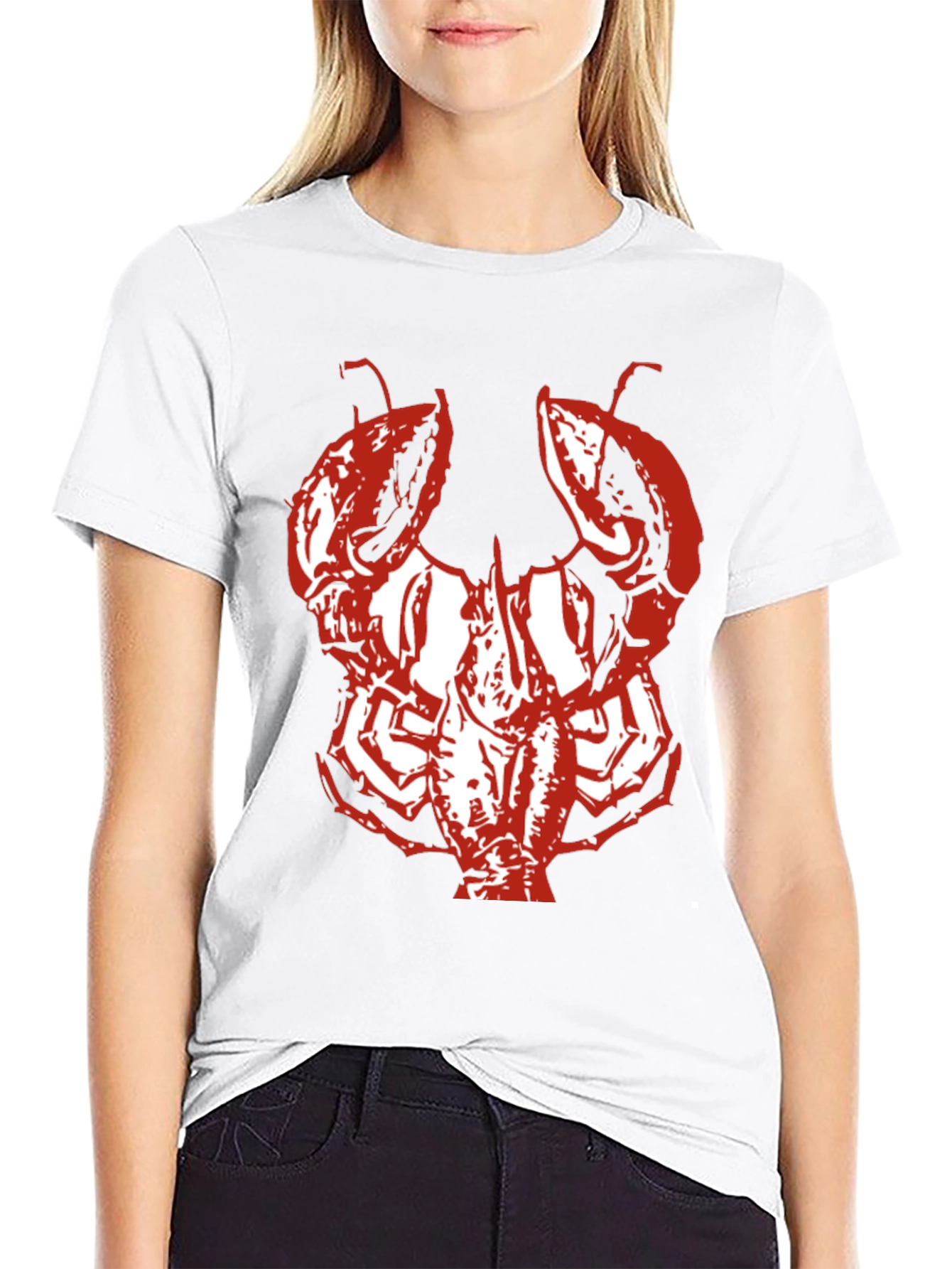 Lobster Graphic T-Shirt - Bold Red Design