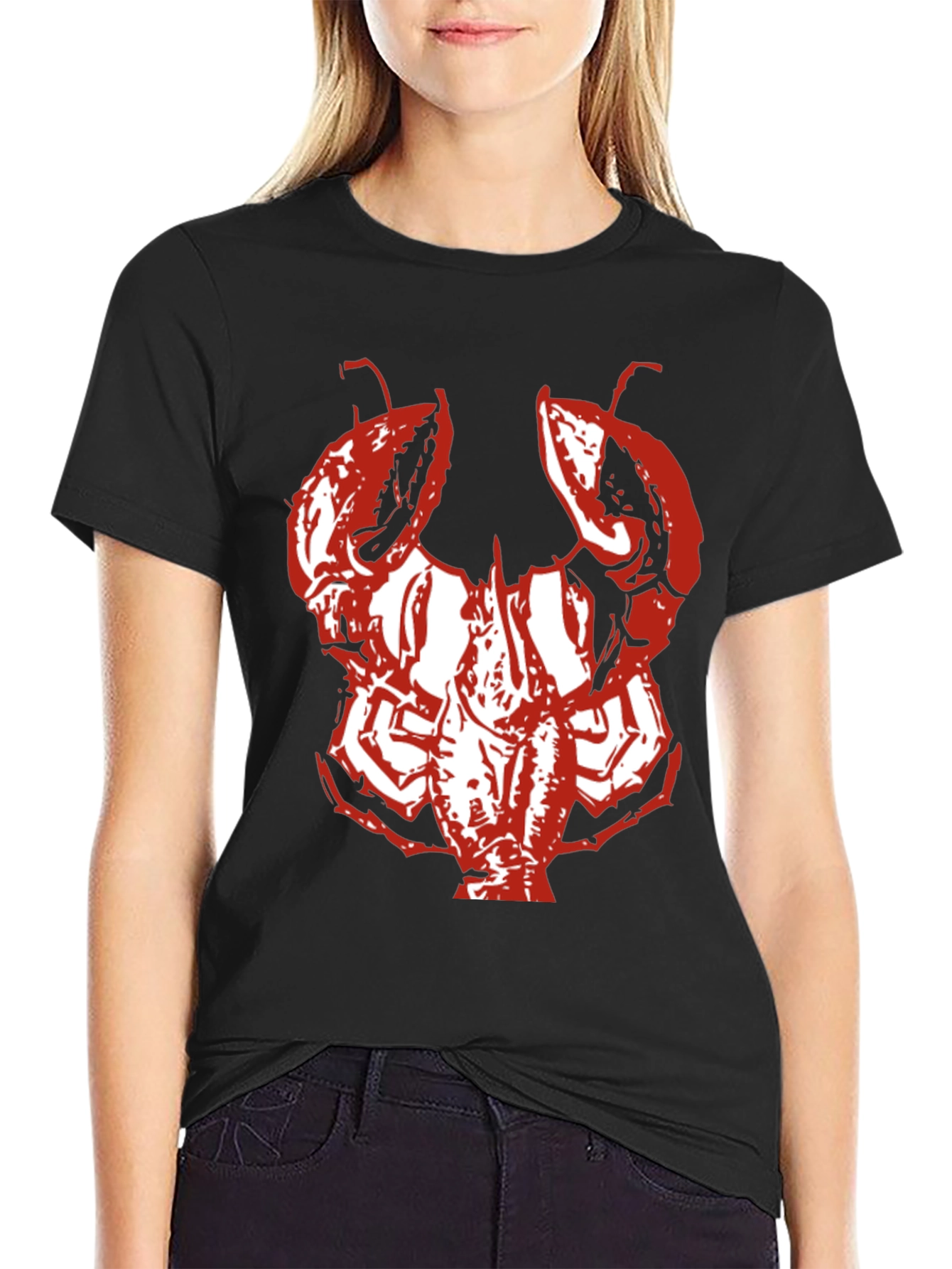 Lobster Graphic T-Shirt - Bold Red Design