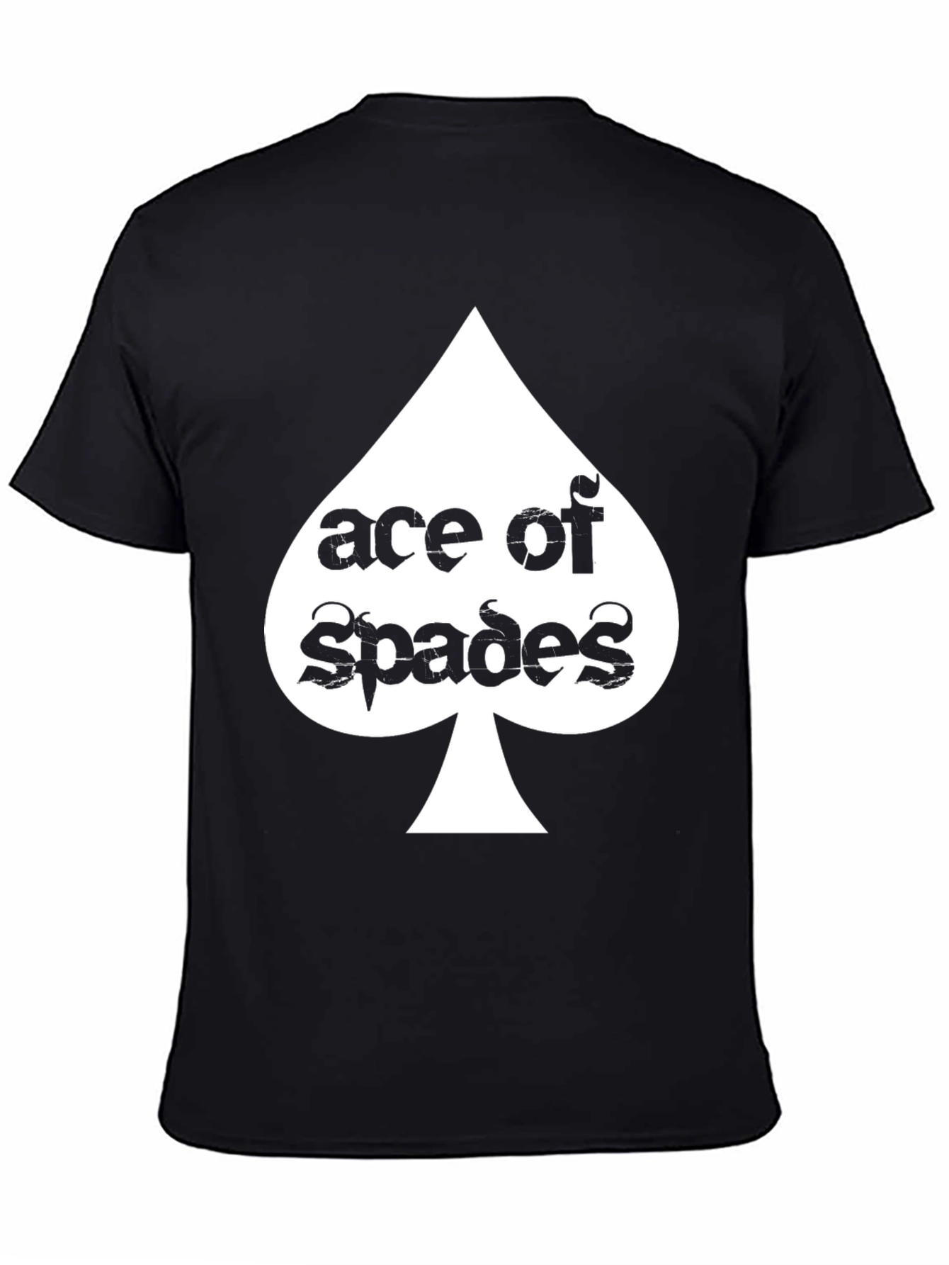 Ace of Spades Graphic Tee - Black Cotton T-Shirt