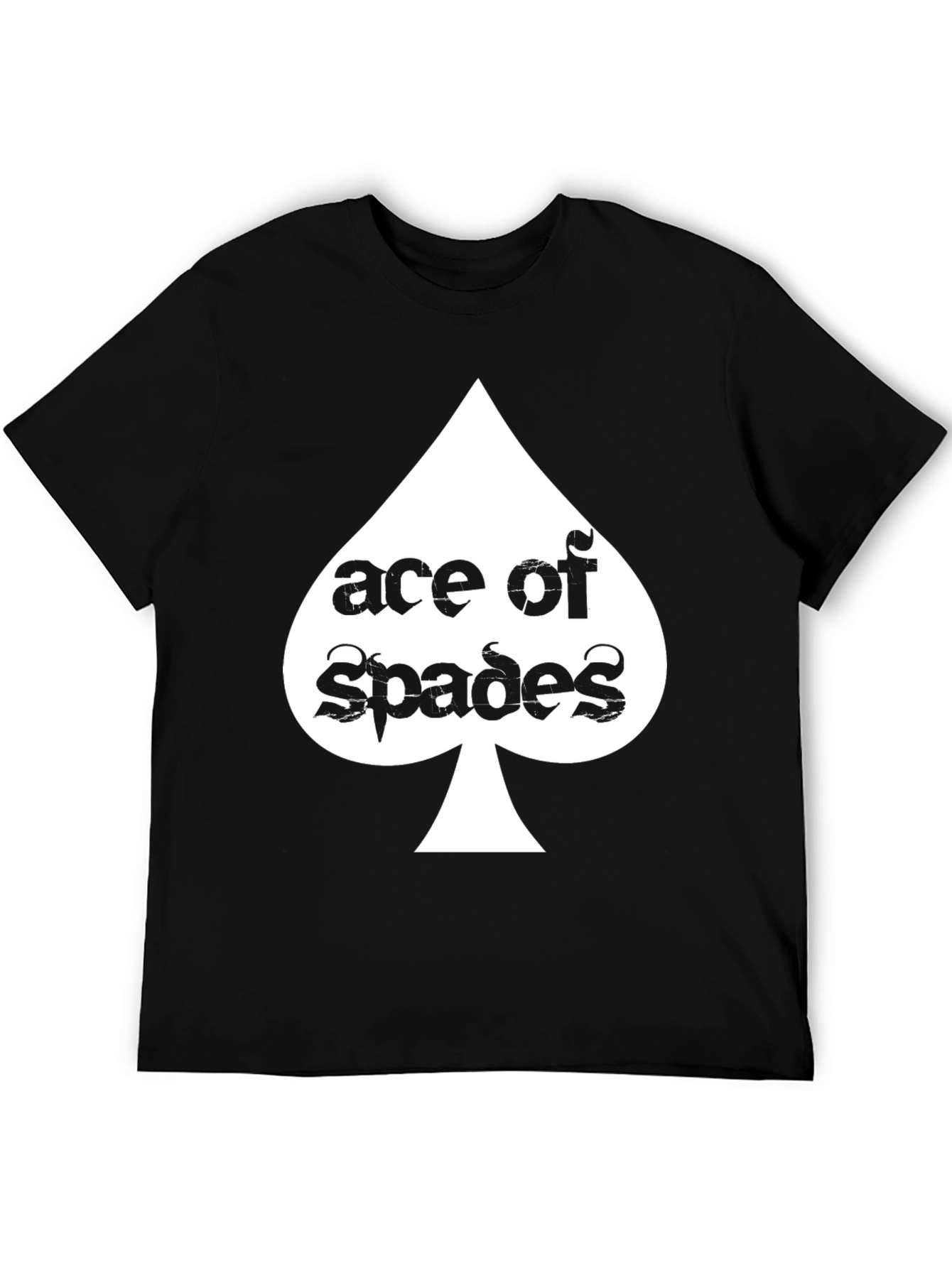 Ace of Spades Graphic Tee - Black Cotton T-Shirt
