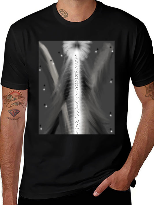Abstract Angel Wings Graphic T-Shirt