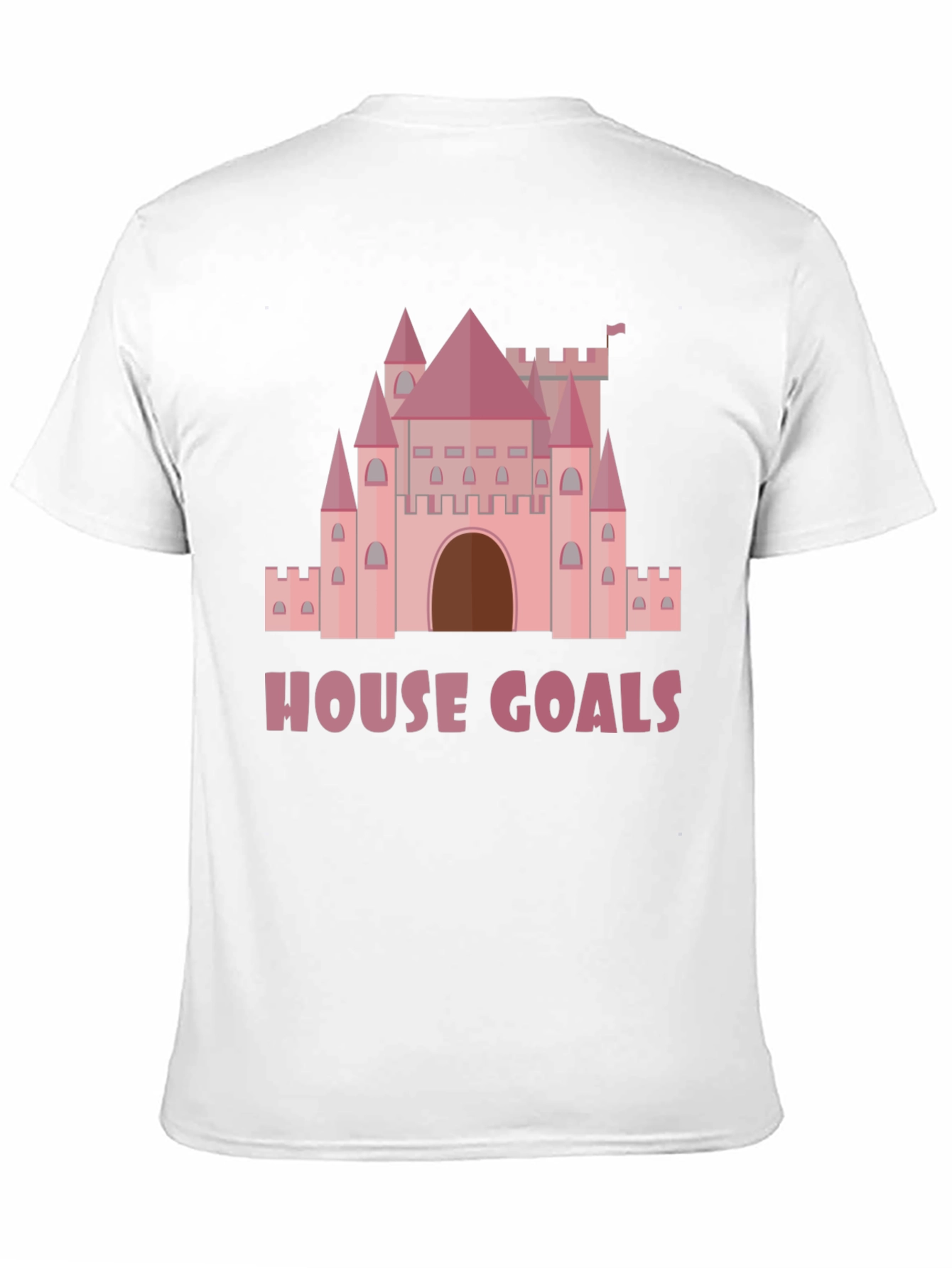 House Goals Castle Graphic Tee - Pink