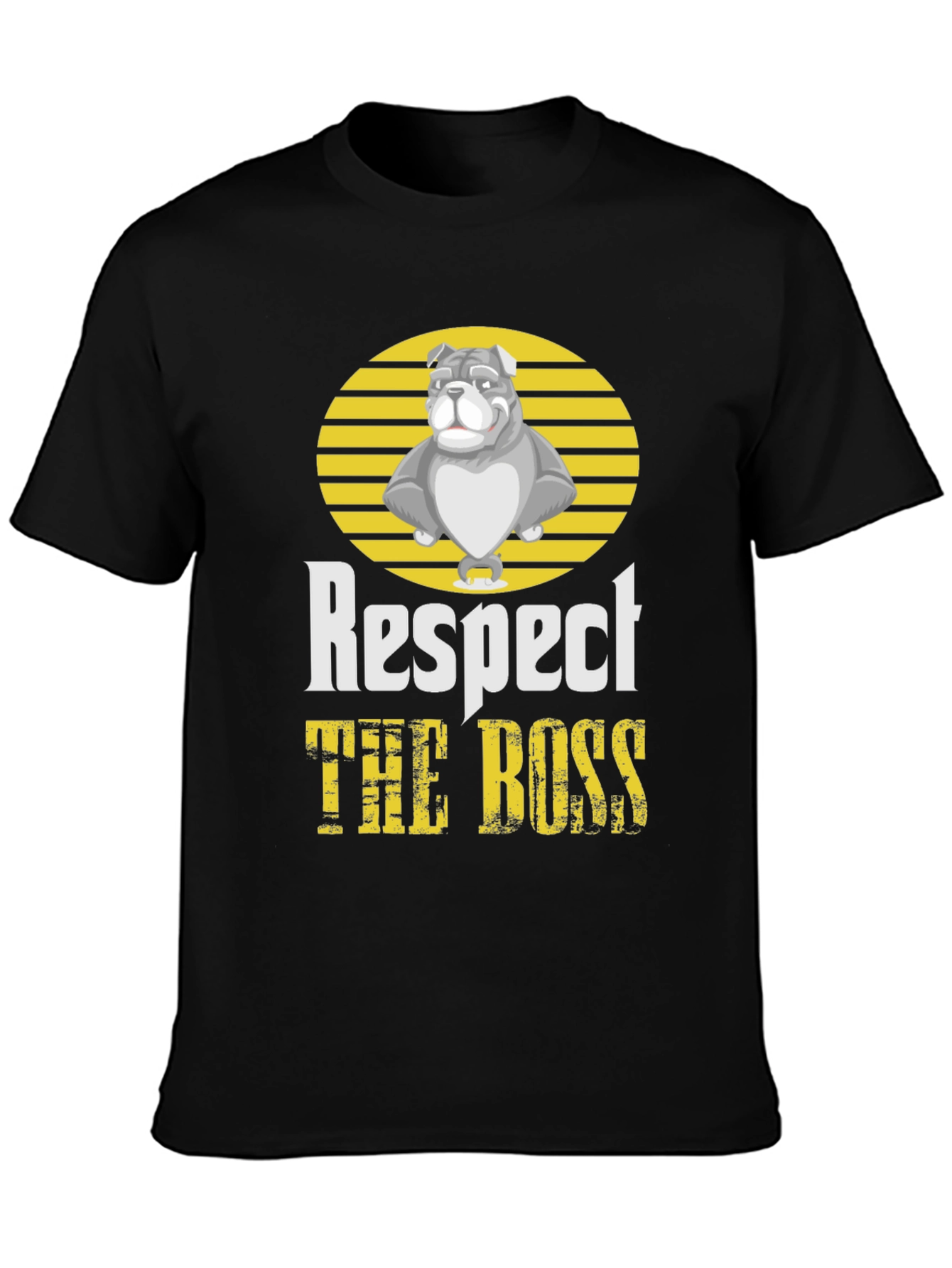 Respect the Boss Bulldog Graphic T-Shirt