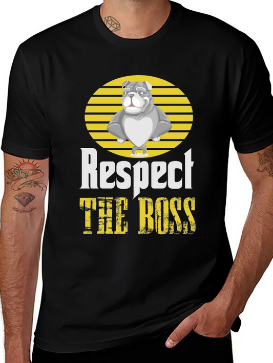 Respect the Boss Bulldog Graphic T-Shirt