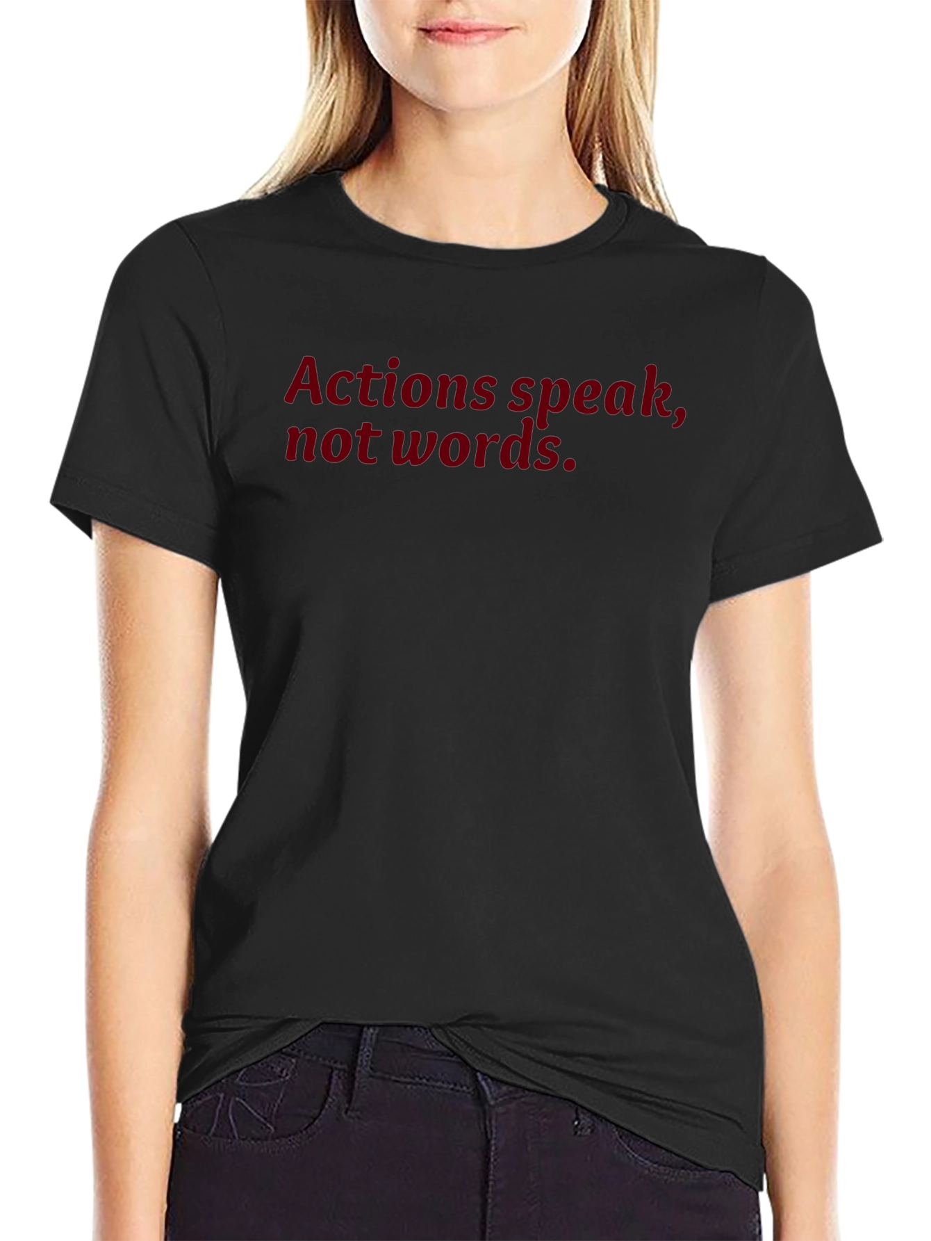 Actions Speak Black Tee - Motivational T-Shirt