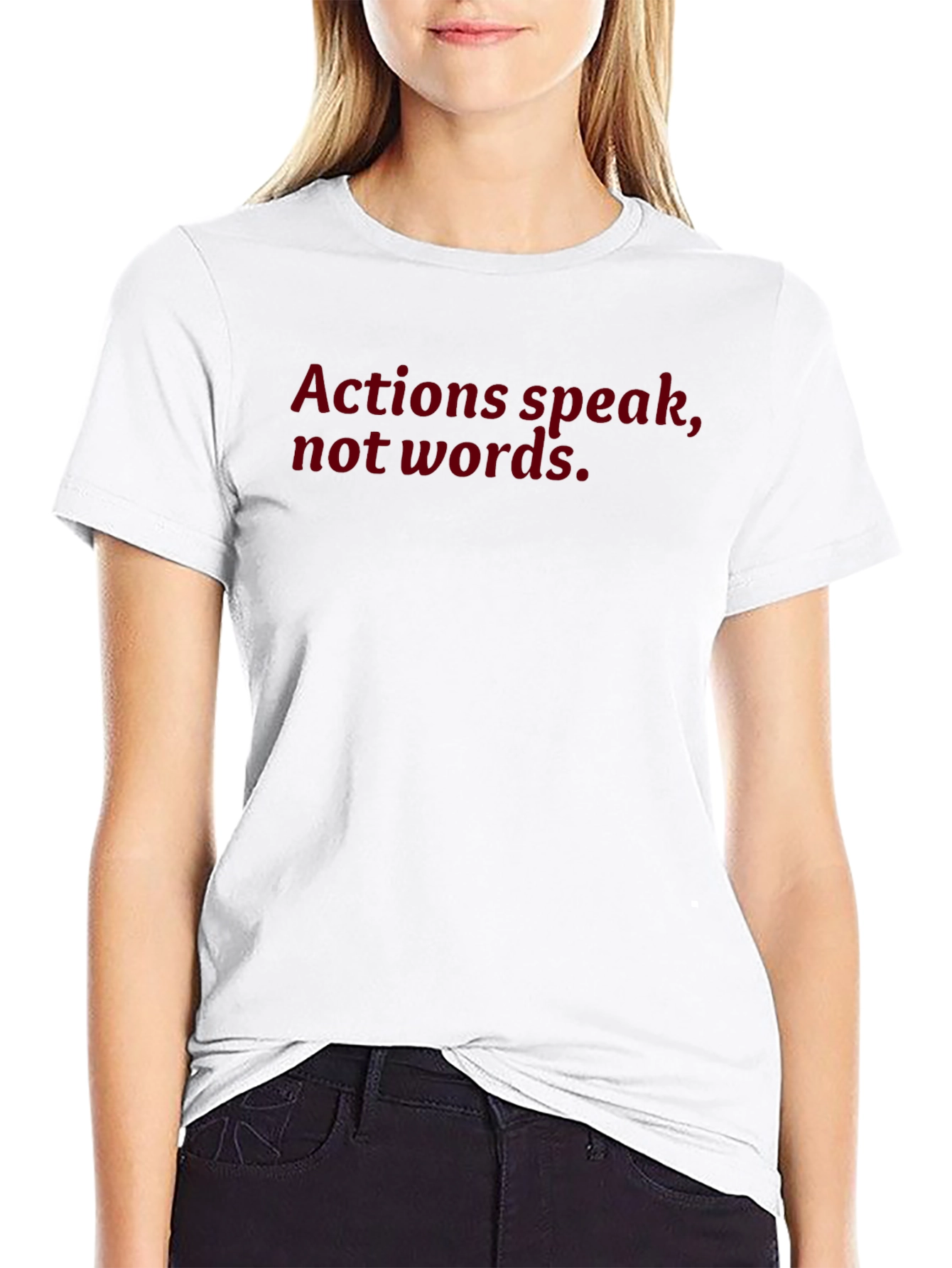 Actions Speak Black Tee - Motivational T-Shirt