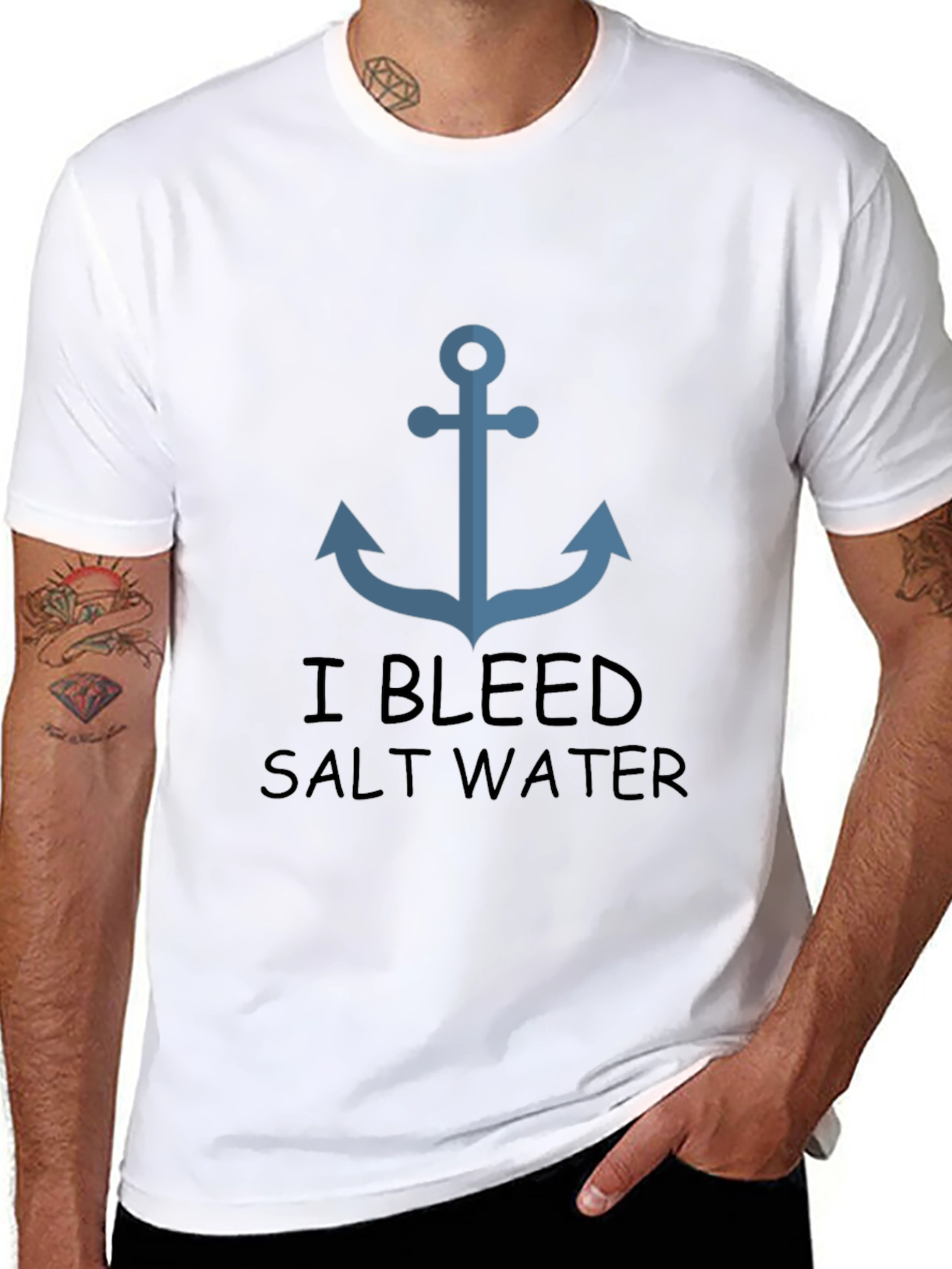 Anchor T-Shirt - I Bleed Salt Water