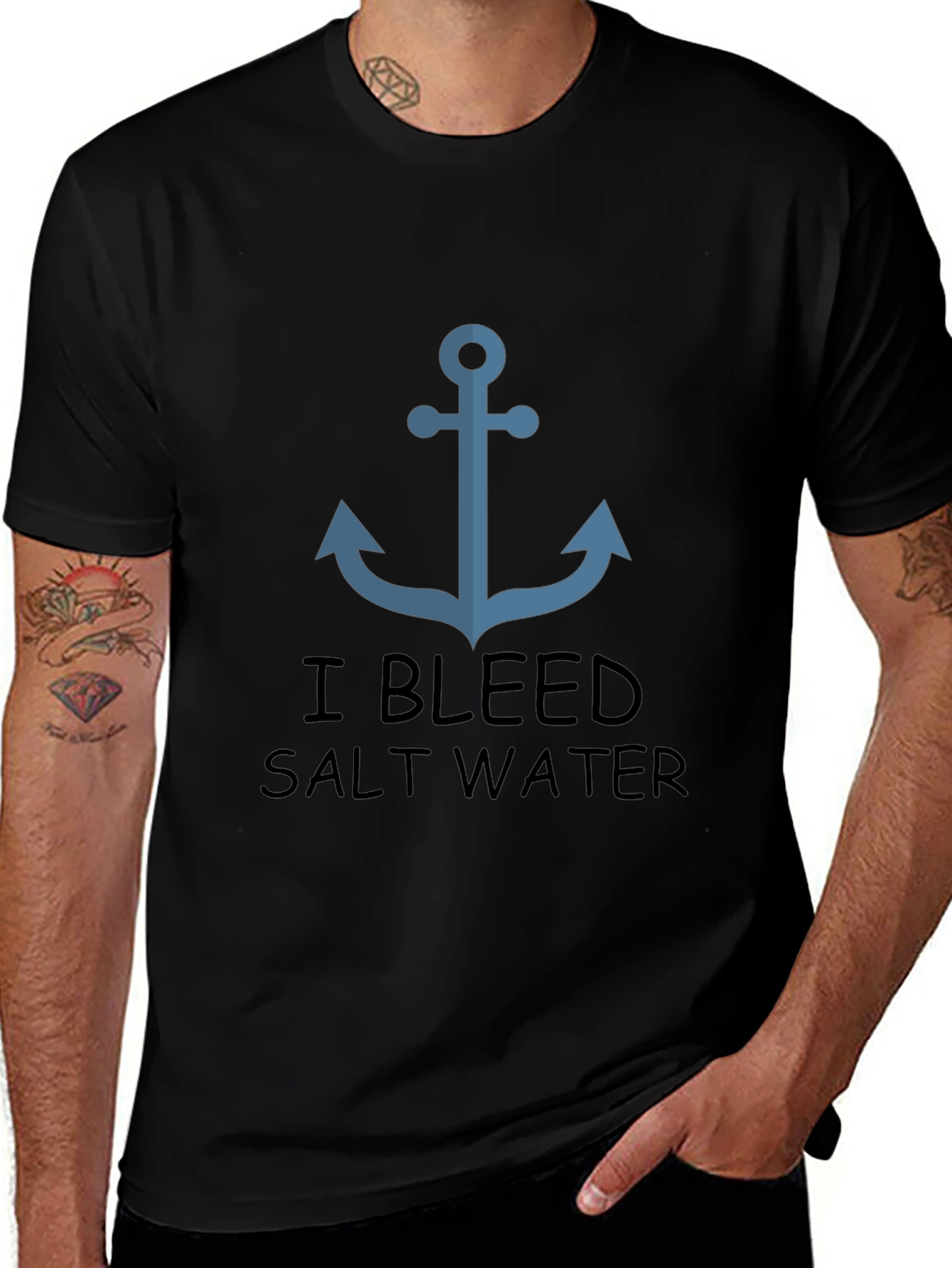 Anchor T-Shirt - I Bleed Salt Water