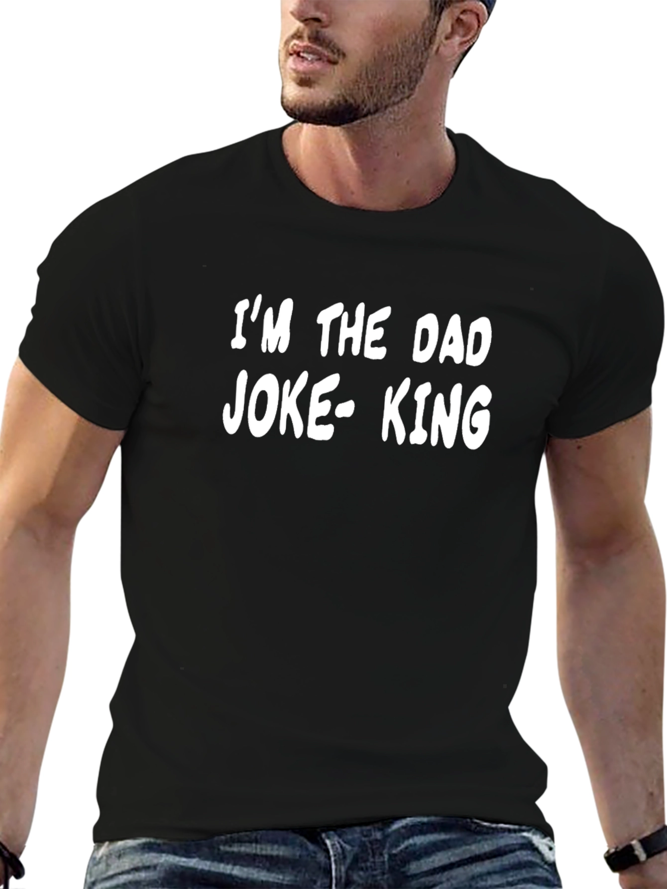 Dad Joke King Graphic Tee - Black
