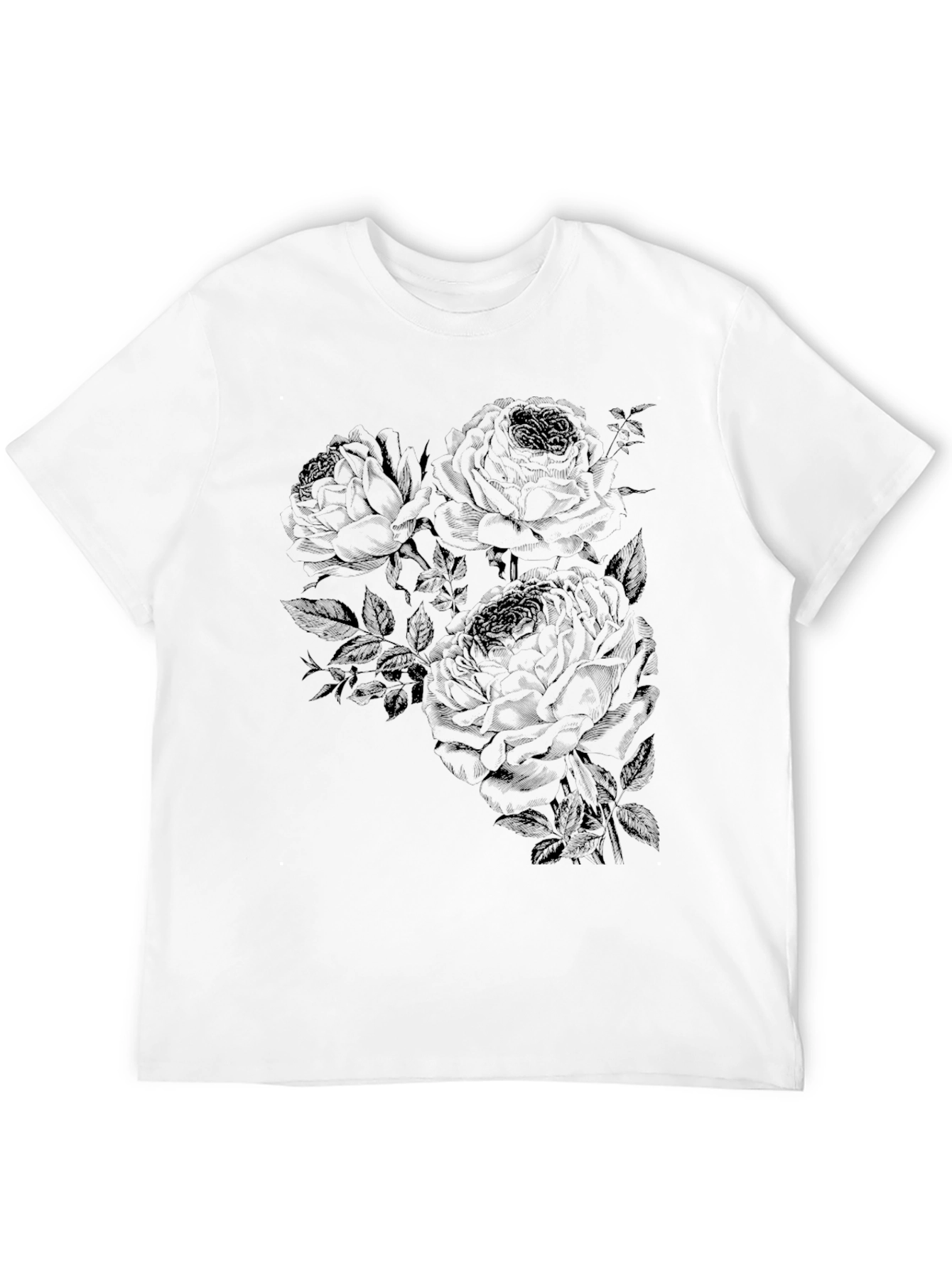 Black Rose Graphic T-Shirt - Casual Style