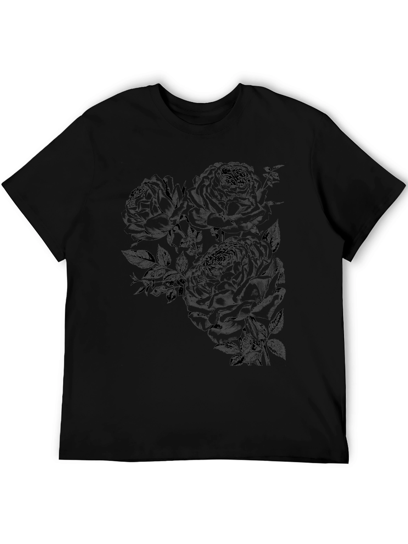 Black Rose Graphic T-Shirt - Casual Style