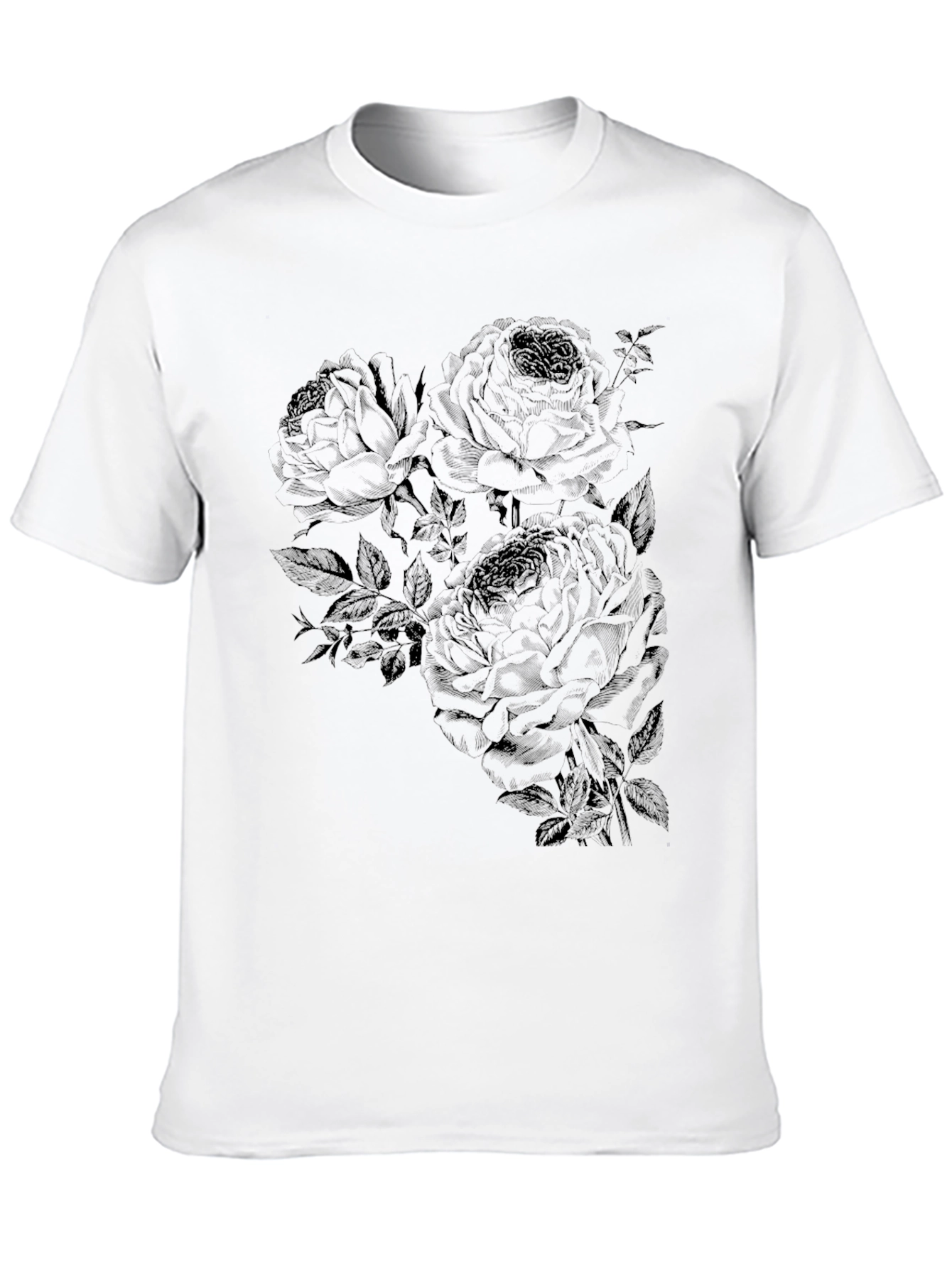 Black Rose Graphic T-Shirt - Casual Style