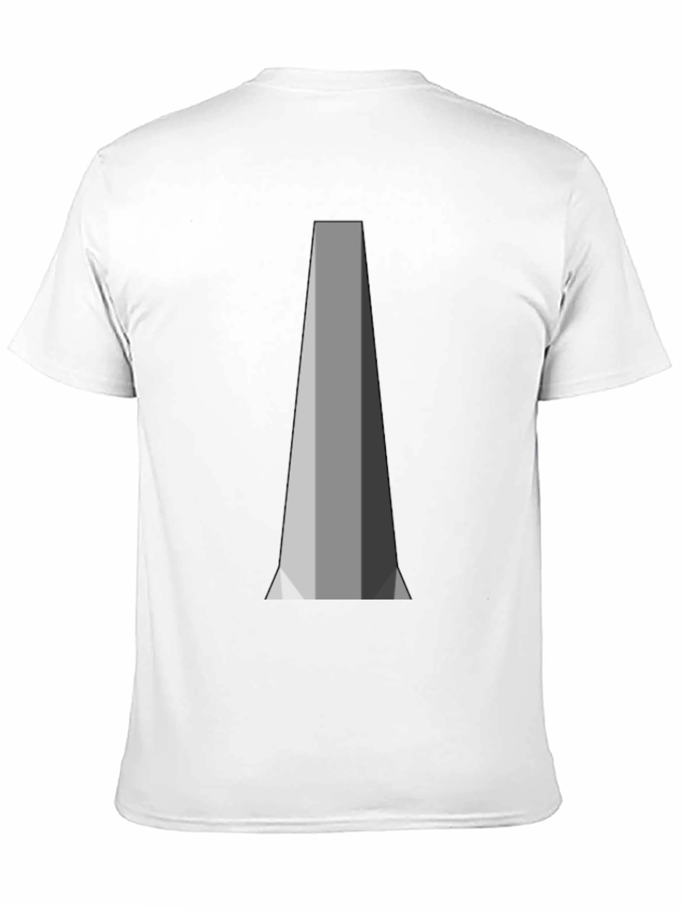 Geometric Pillar Design Black T-Shirt