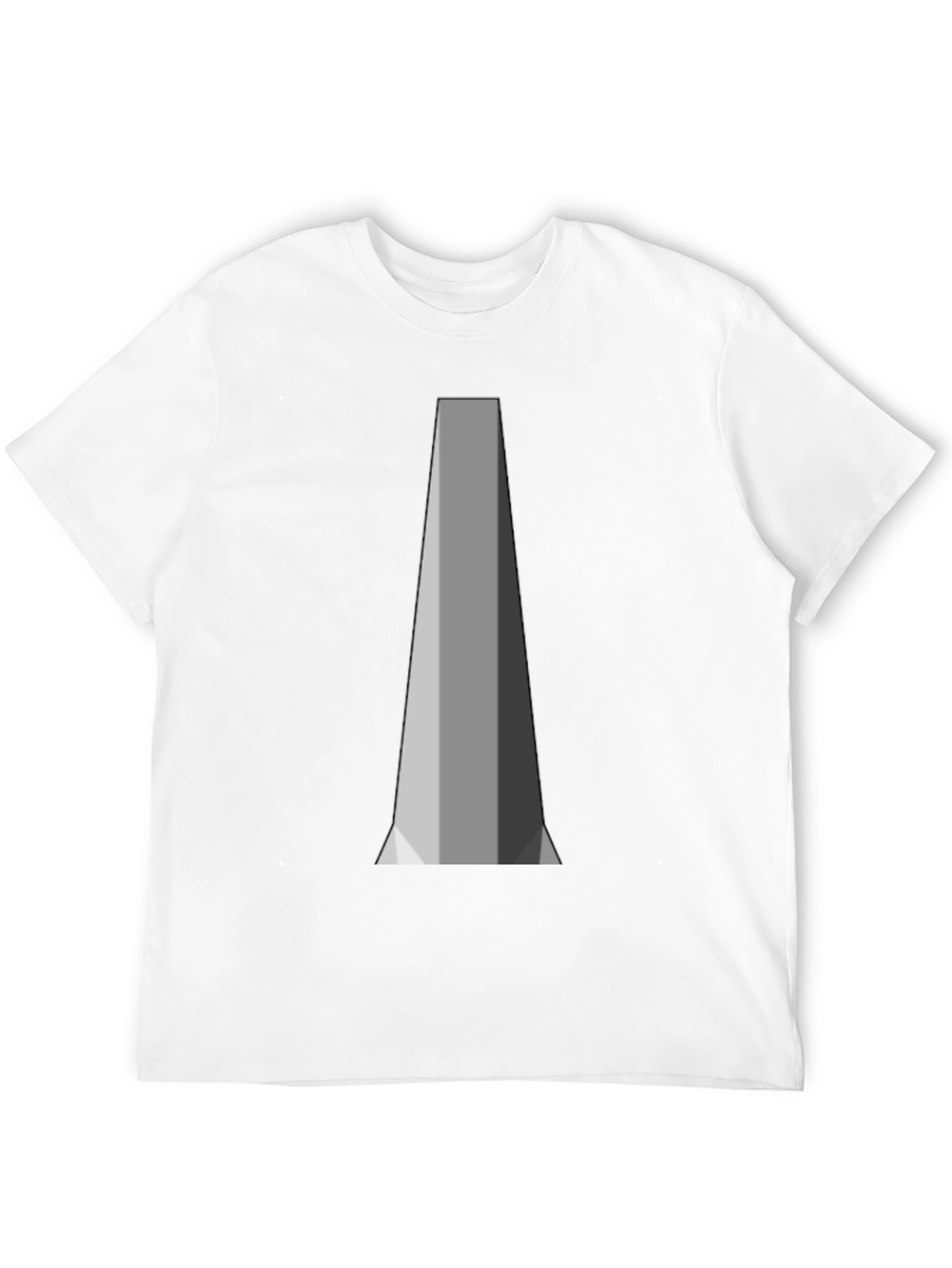 Geometric Pillar Design Black T-Shirt