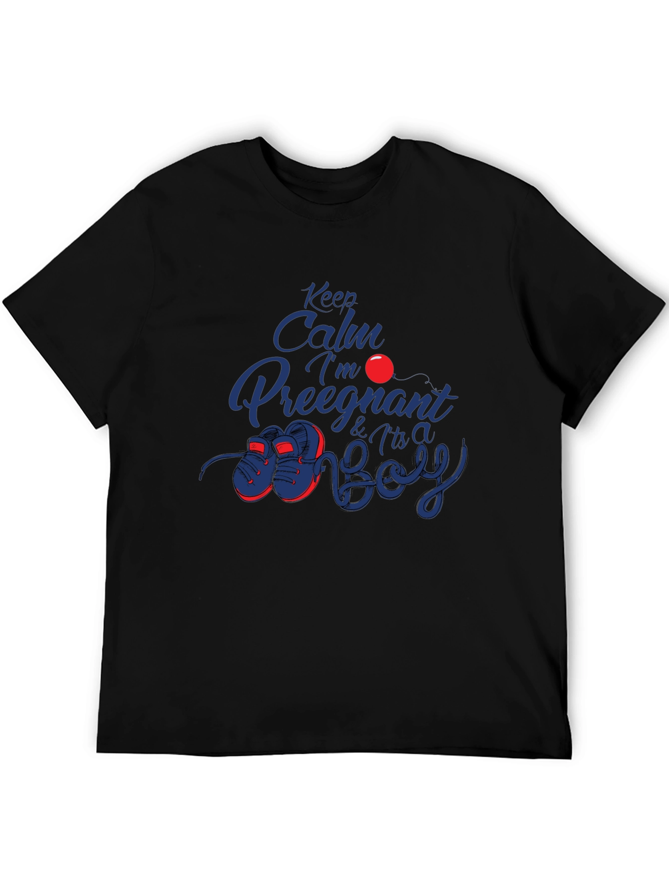 Keep Calm Its A Boy Pregnancy T-Shirt