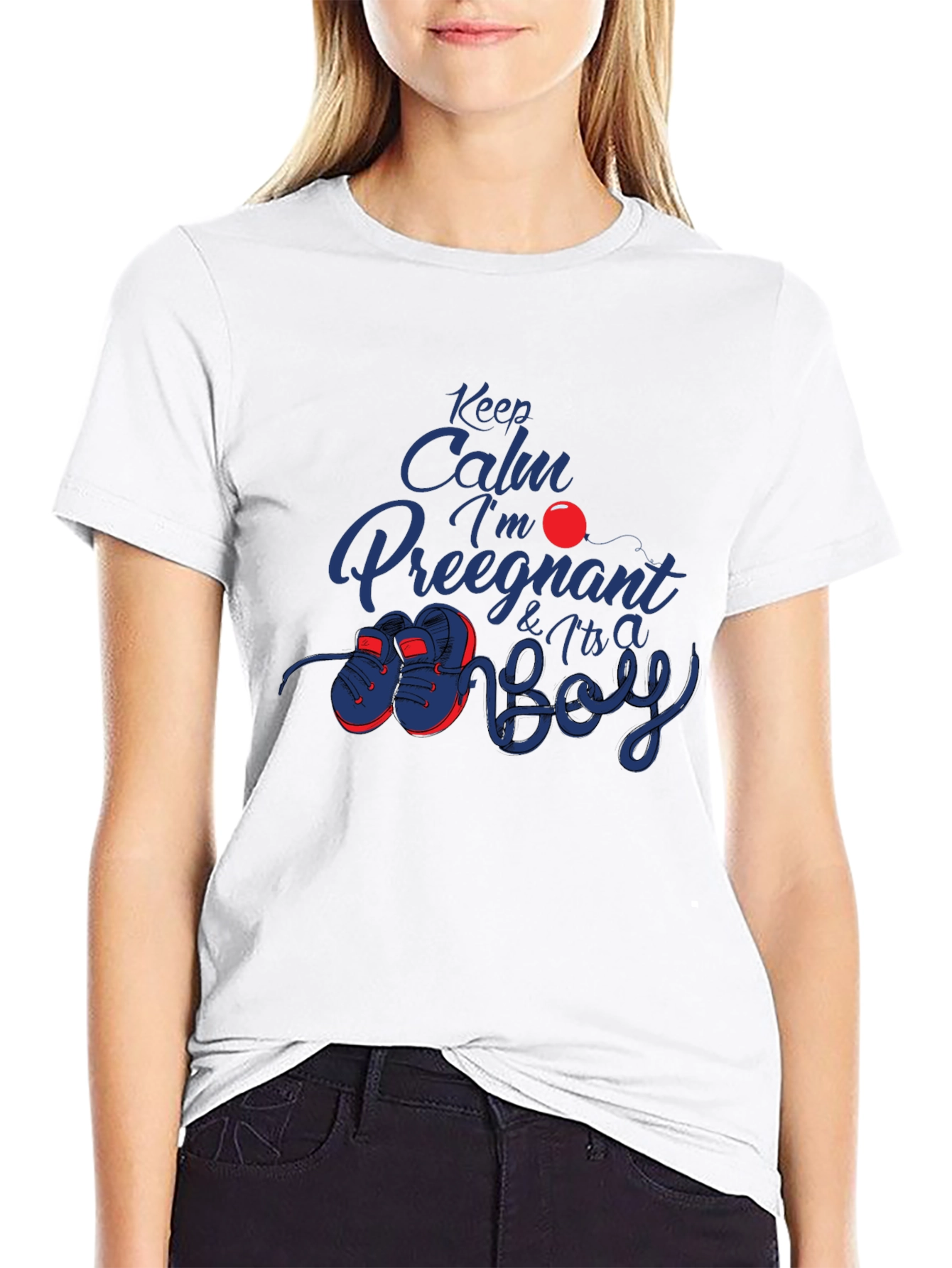 Keep Calm Its A Boy Pregnancy T-Shirt