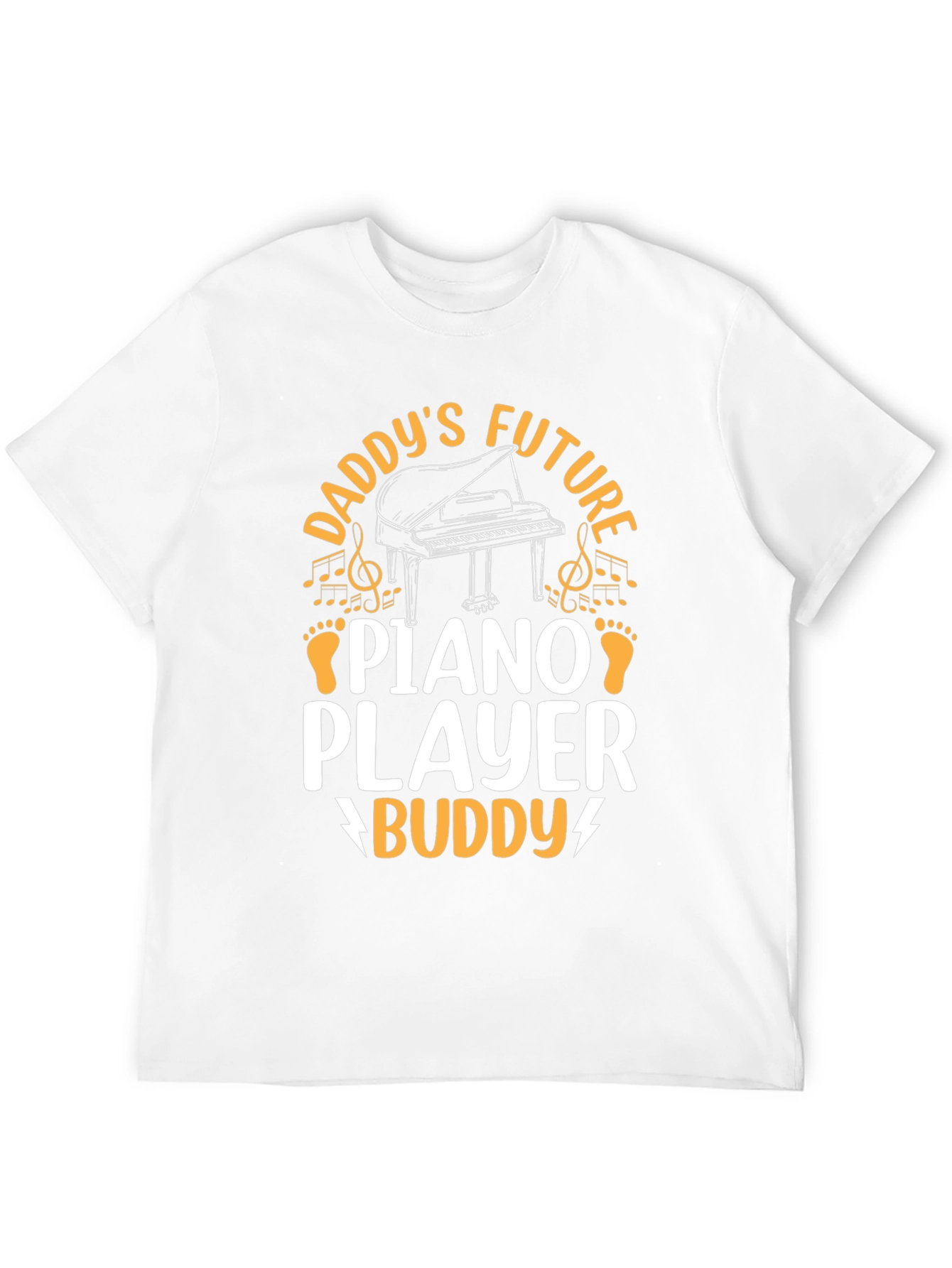 Daddys Future Piano Player Buddy Black T-Shirt