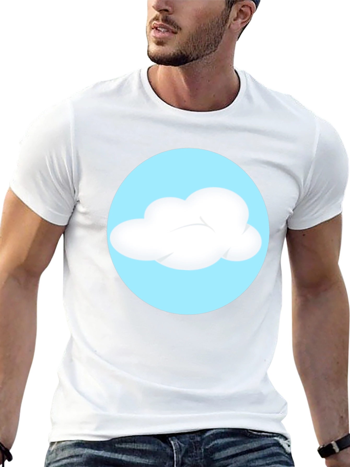 Cloud Graphic Black T-Shirt