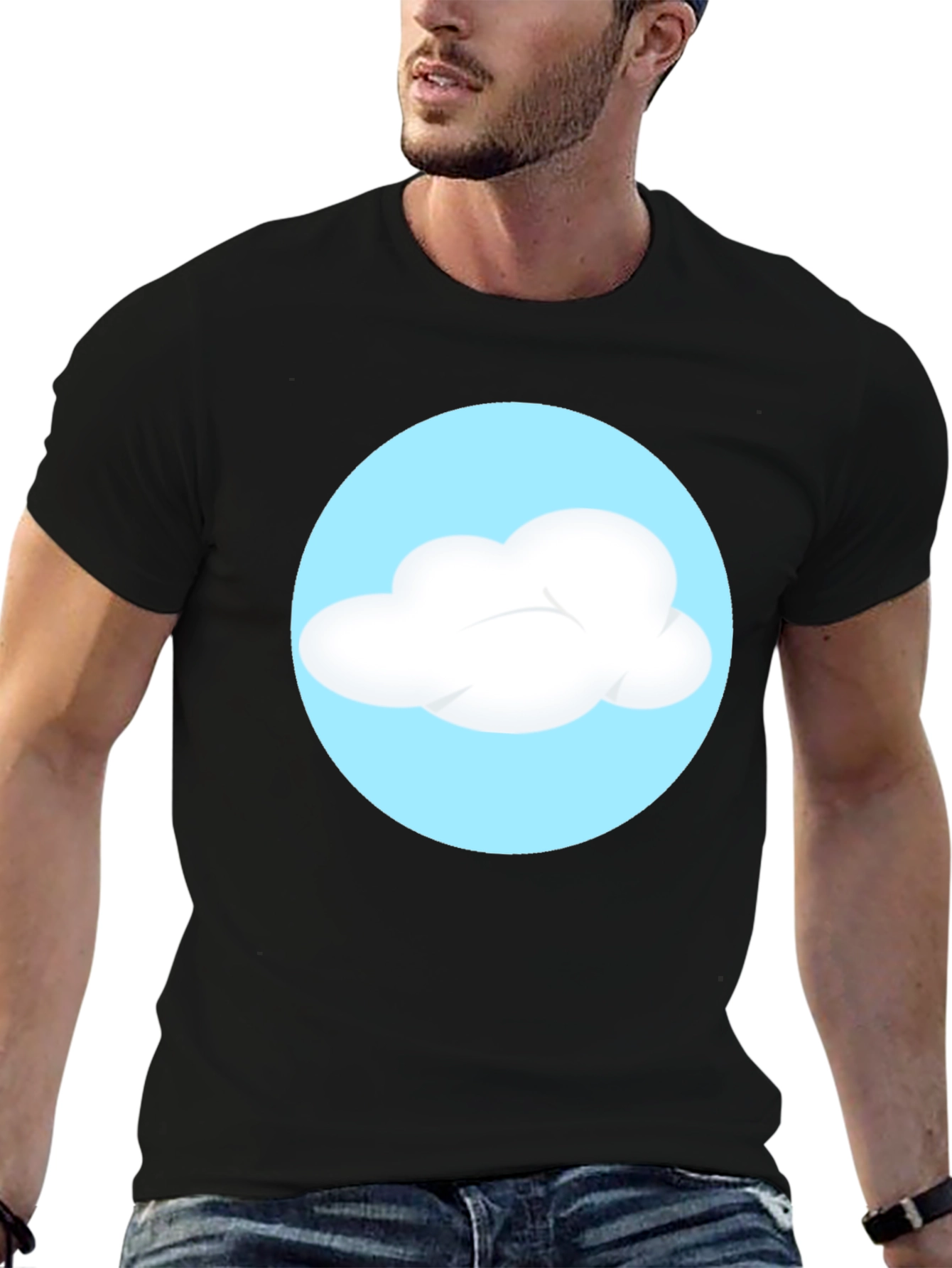 Cloud Graphic Black T-Shirt