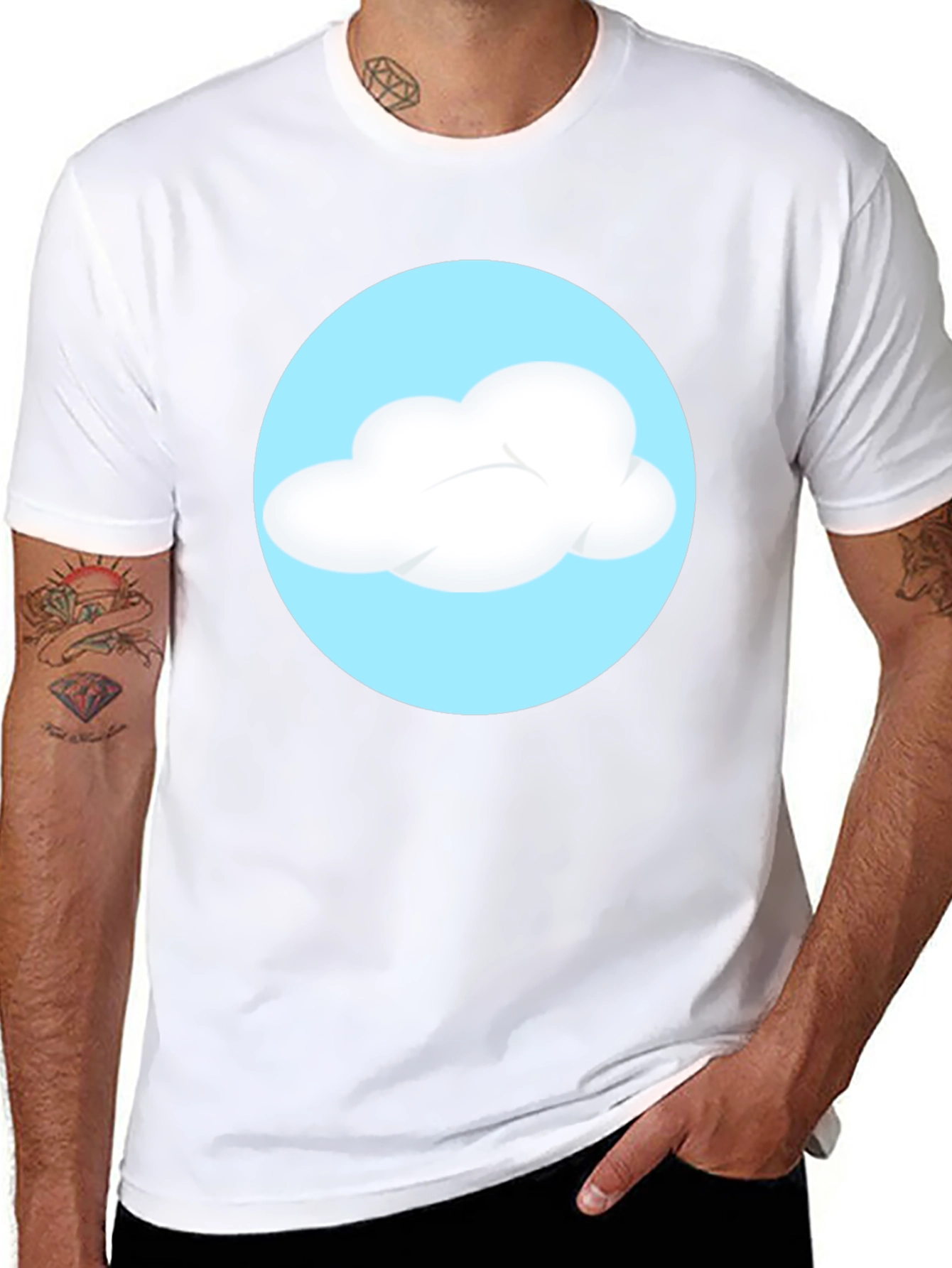Cloud Graphic Black T-Shirt