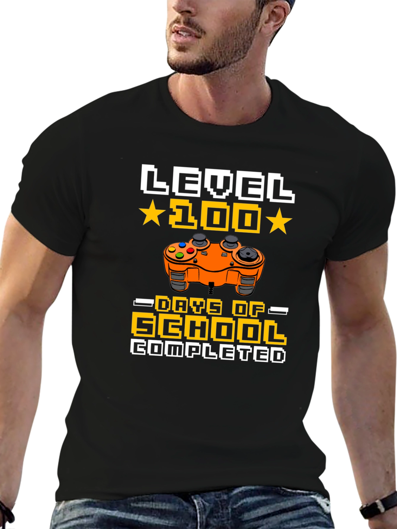 Level 100 Days of School Completed Gamer T-Shirt