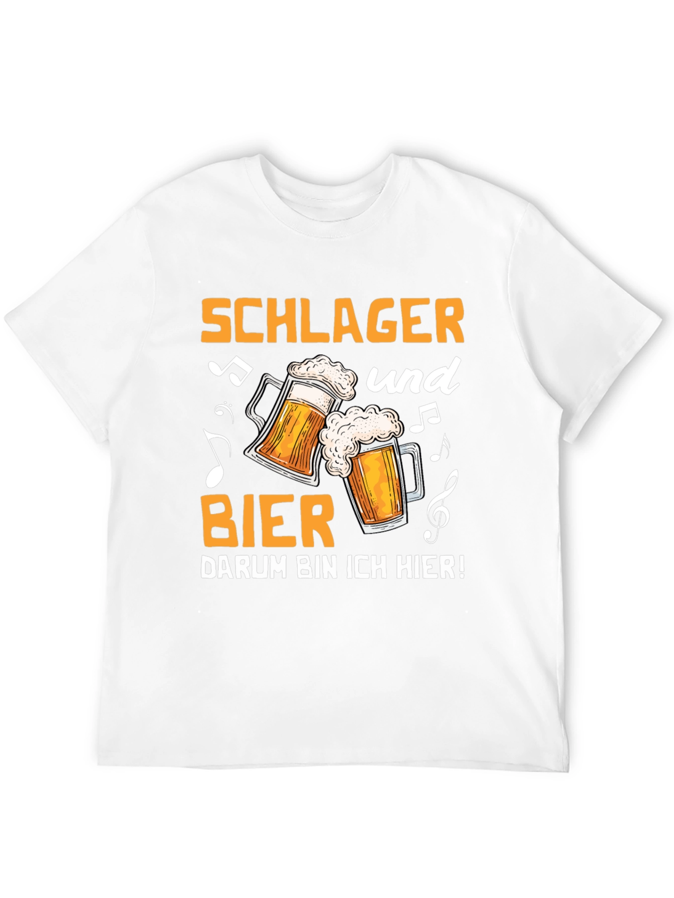 Schlager und Bier T-Shirt - Black Graphic Tee