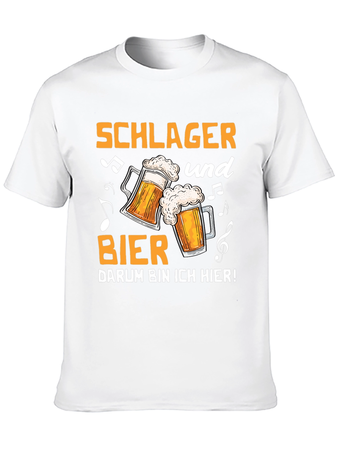 Schlager und Bier T-Shirt - Black Graphic Tee