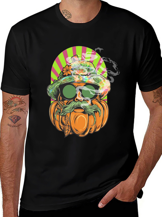 Pumpkin Man Graphic Tee - Halloween Style