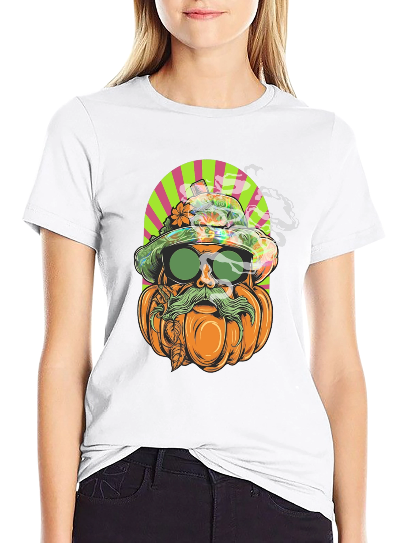 Pumpkin Man Graphic Tee - Halloween Style