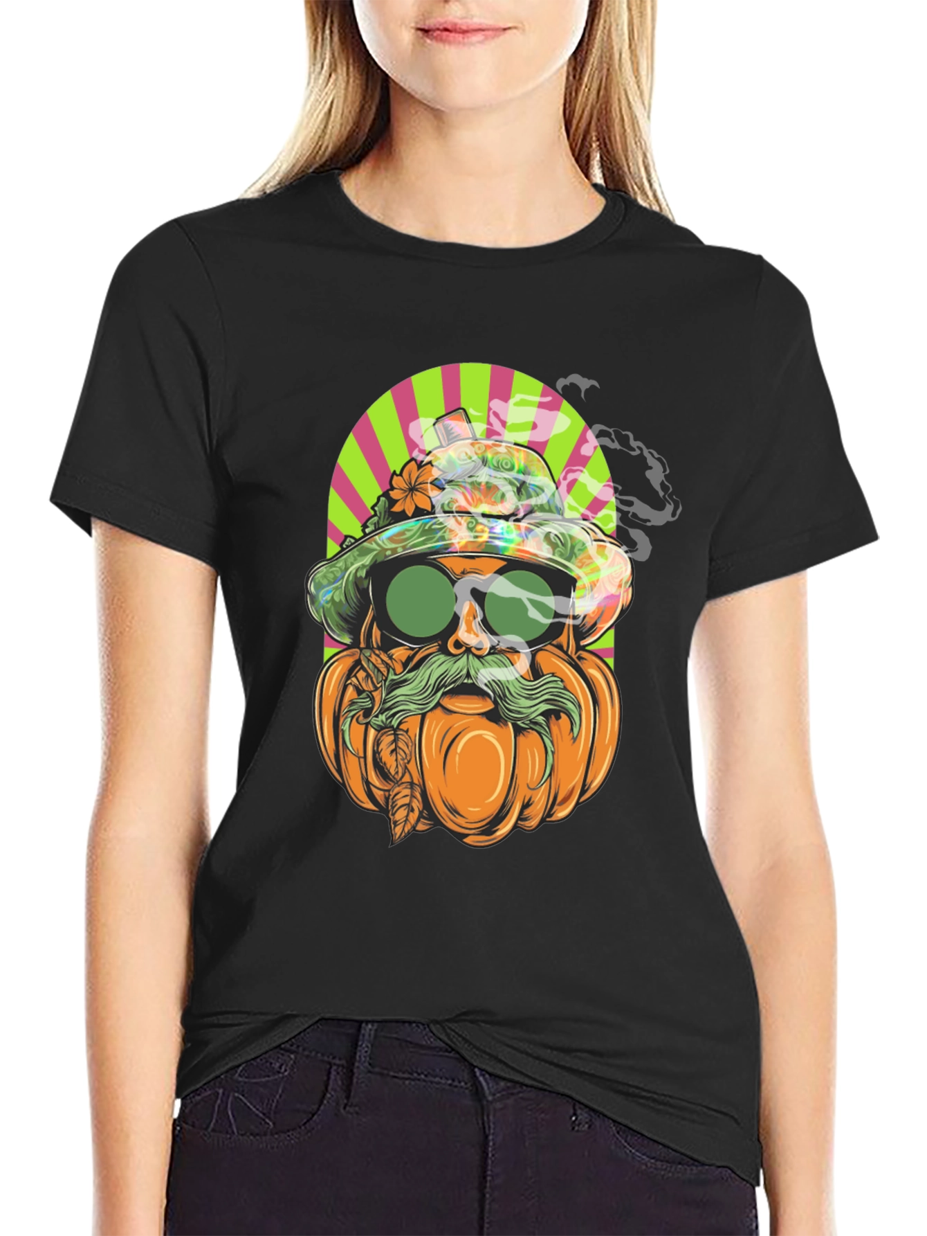 Pumpkin Man Graphic Tee - Halloween Style