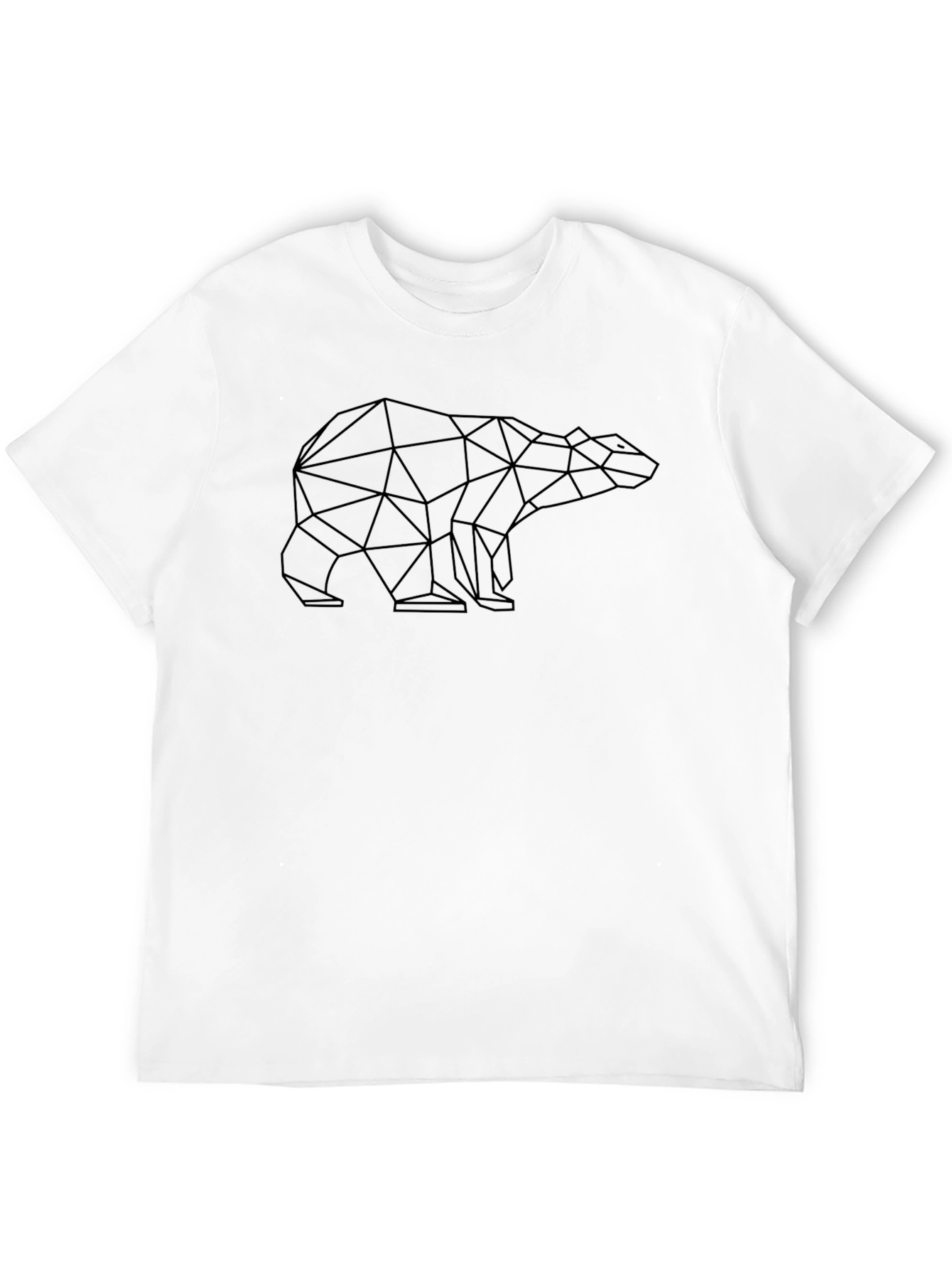 Geometric Bear Black Graphic Tee