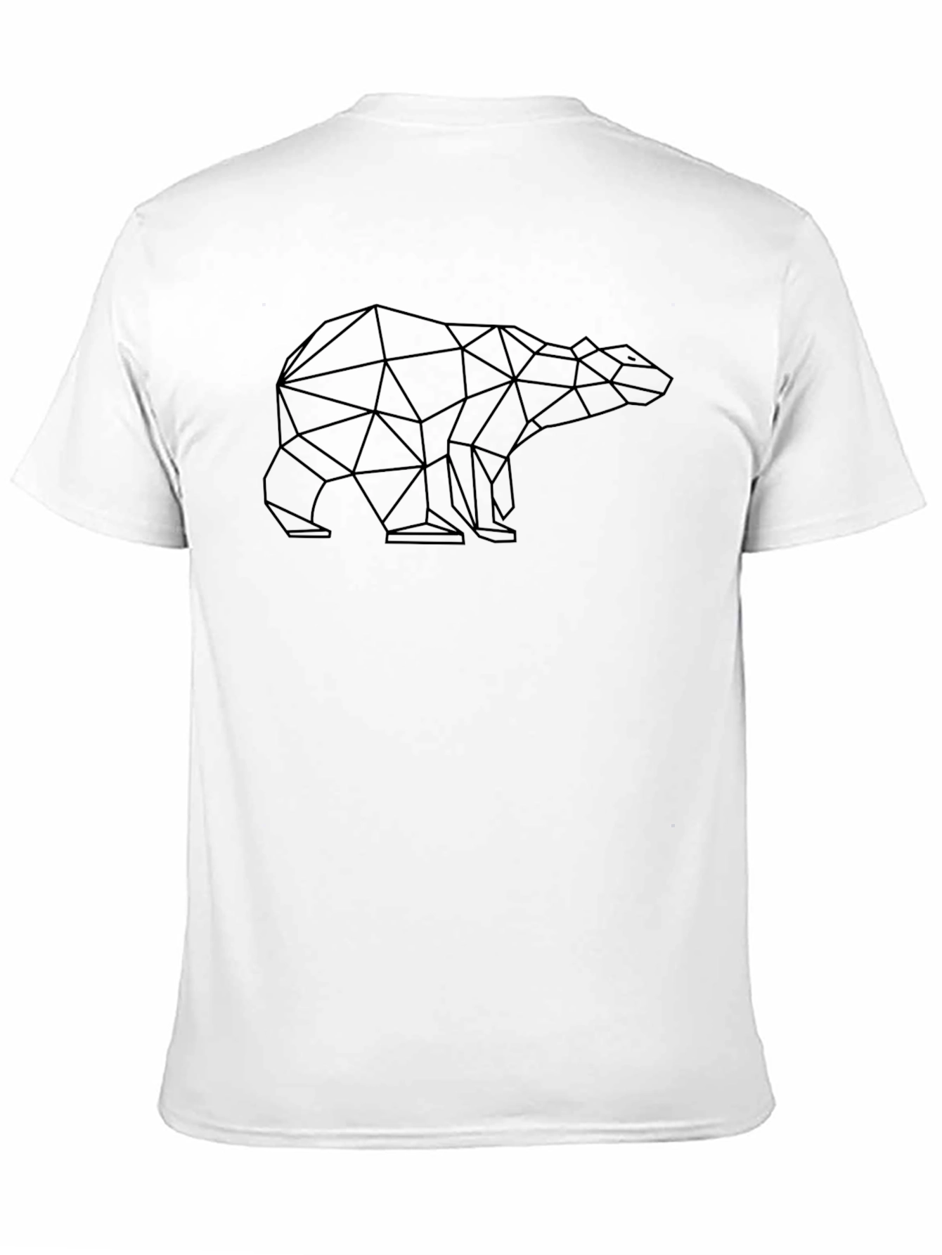 Geometric Bear Black Graphic Tee