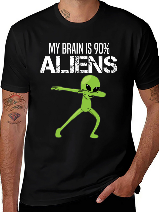 My Brain is 90% Aliens Dab T-Shirt