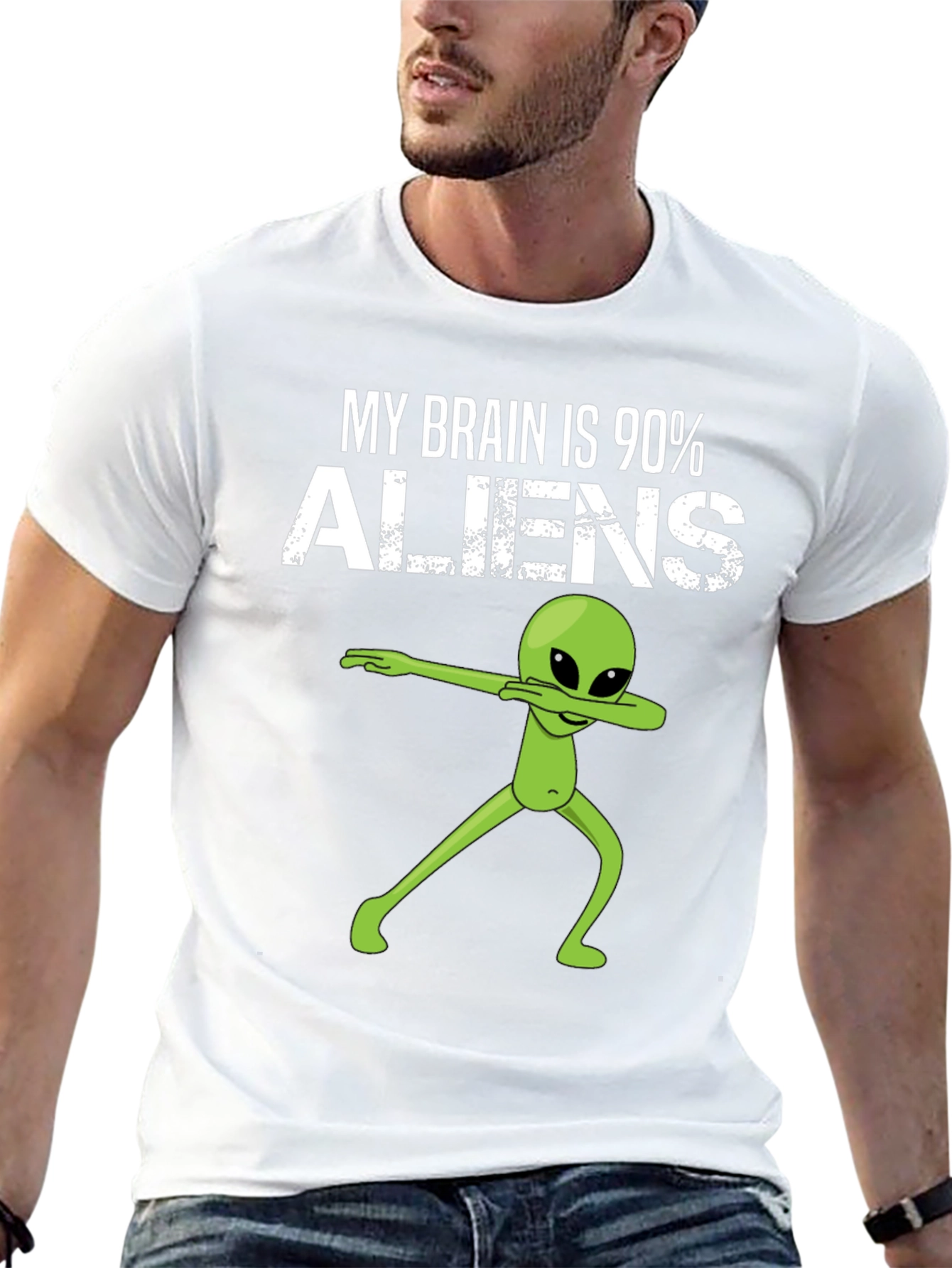 My Brain is 90% Aliens Dab T-Shirt