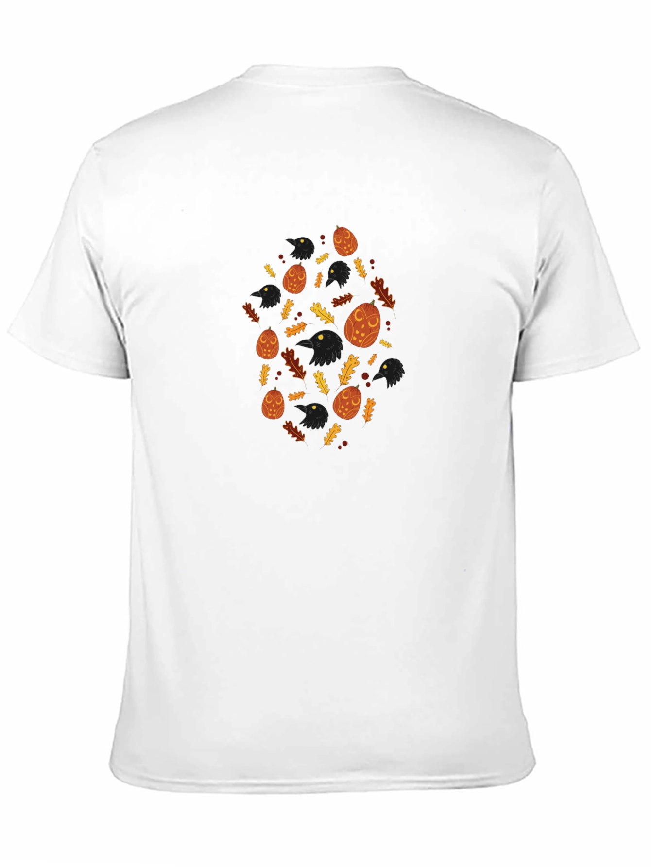 Raven & Oak Leaf Graphic Print Mens Tee