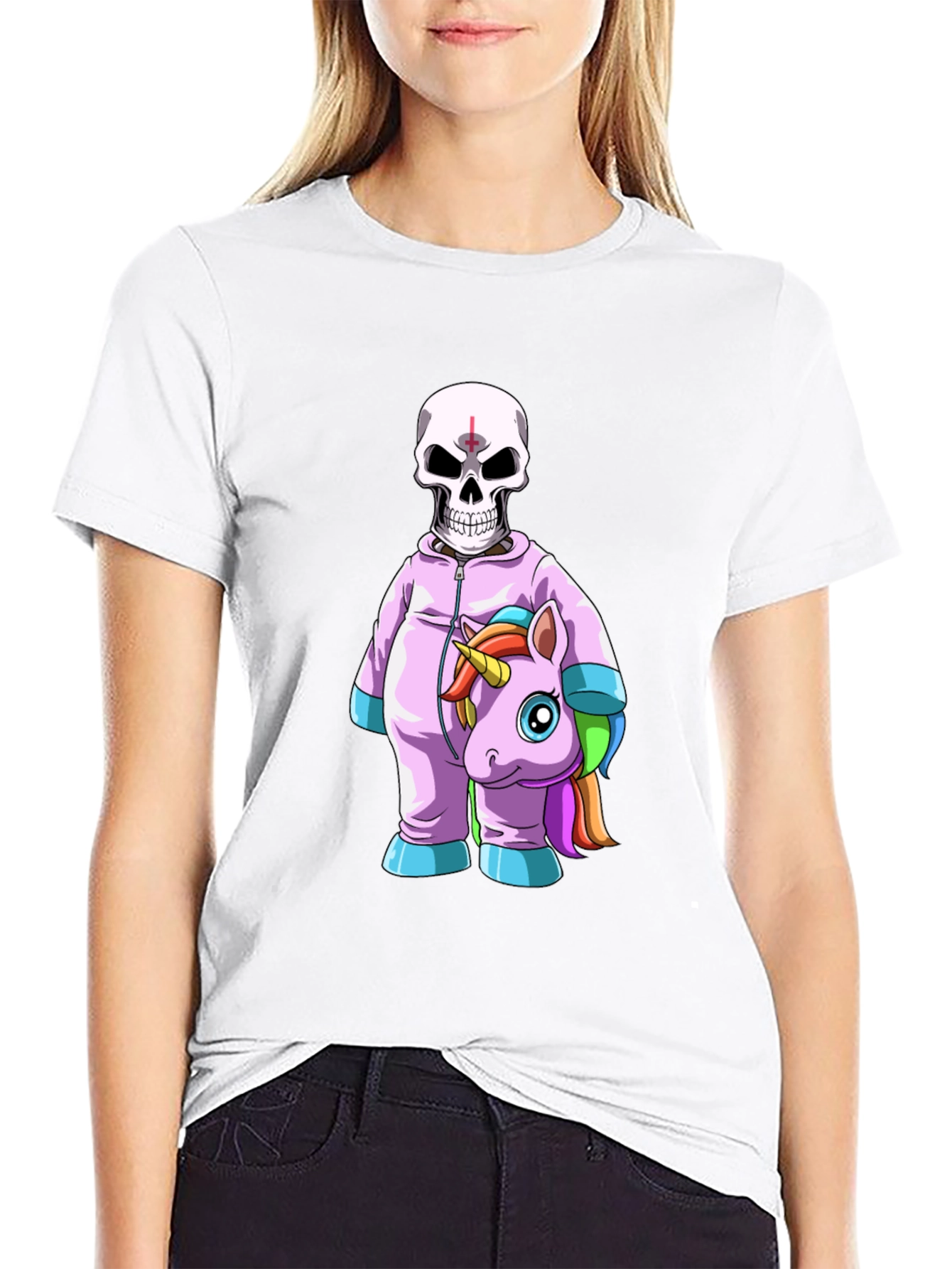 Skull & Unicorn Costume Graphic T-Shirt