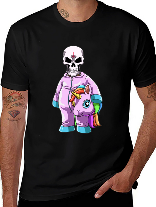 Skull & Unicorn Costume Graphic T-Shirt