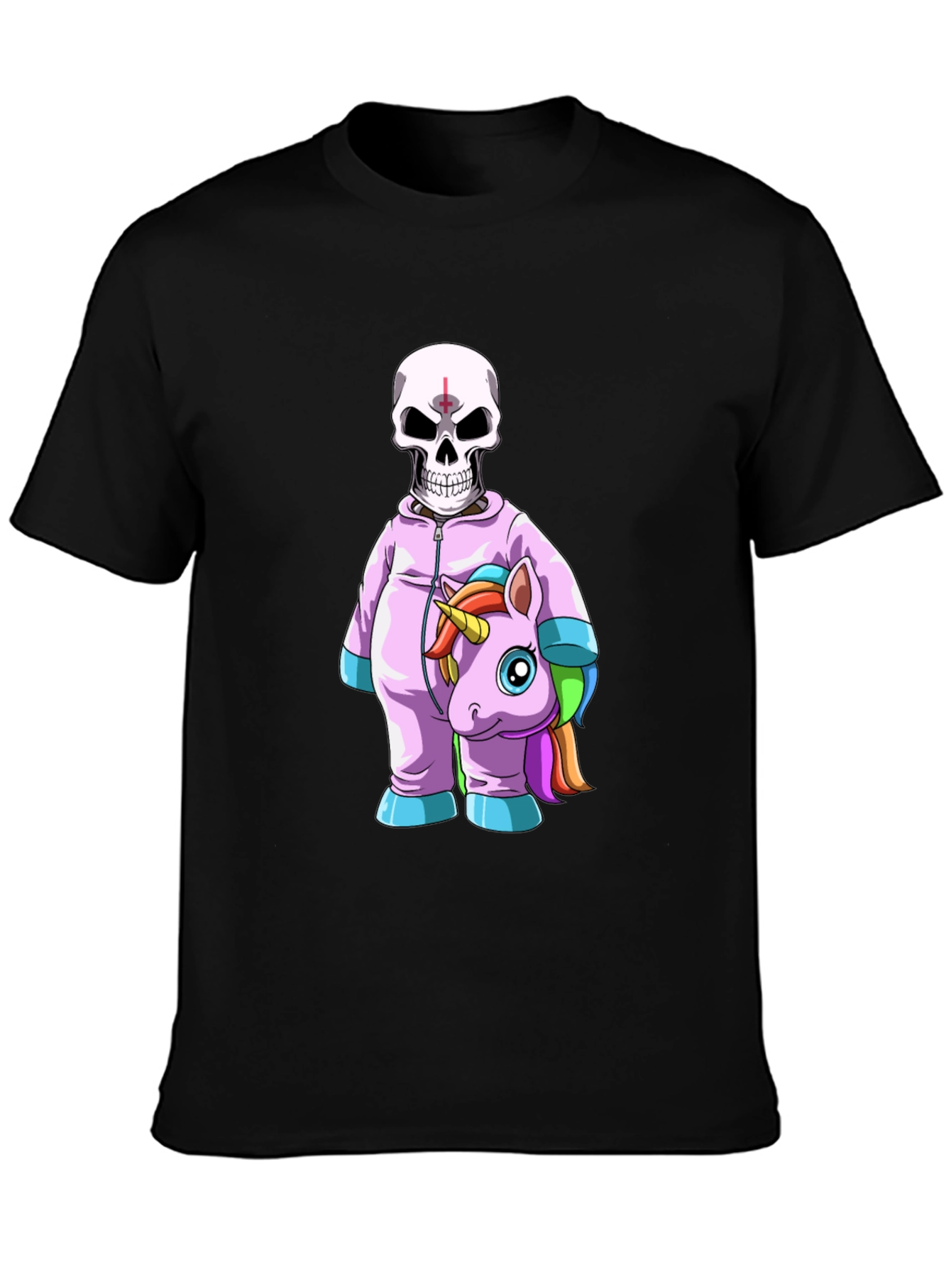 Skull & Unicorn Costume Graphic T-Shirt