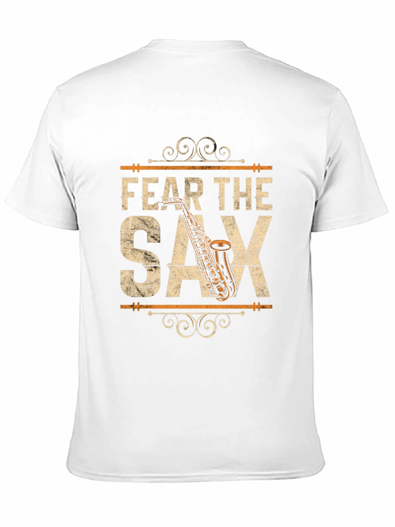 Fear the Saxophone Graphic Tee - Black Cotton Blend