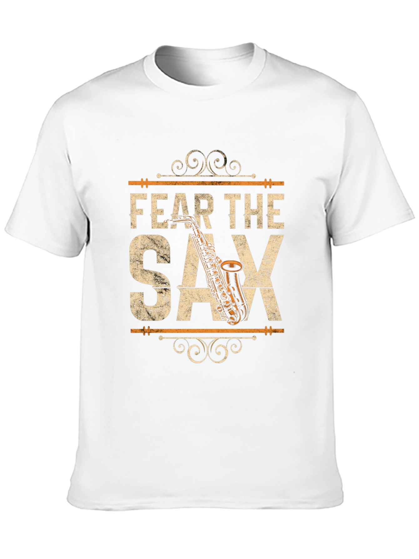 Fear the Saxophone Graphic Tee - Black Cotton Blend