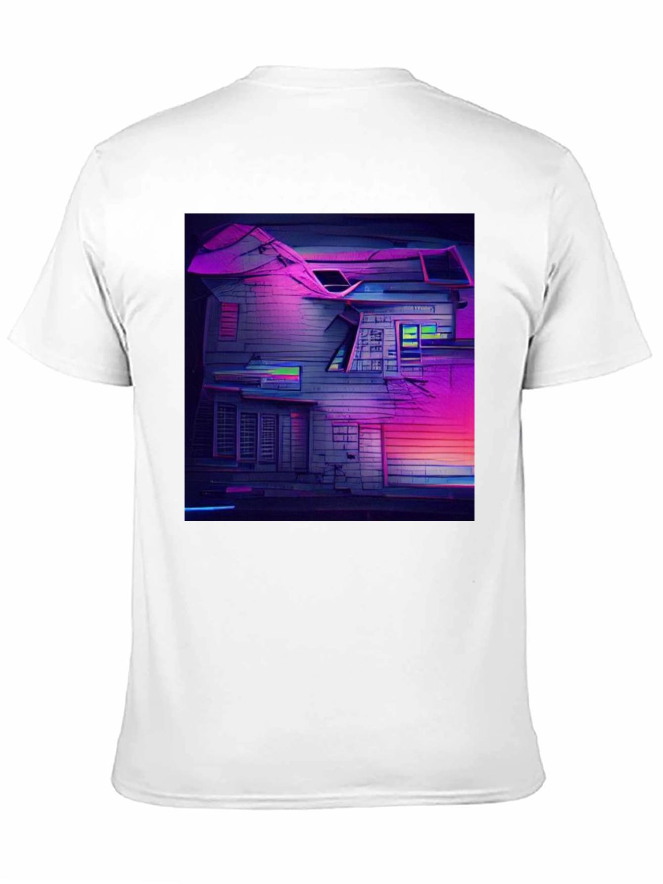 Cyberpunk House Graphic Tee - Retro Style
