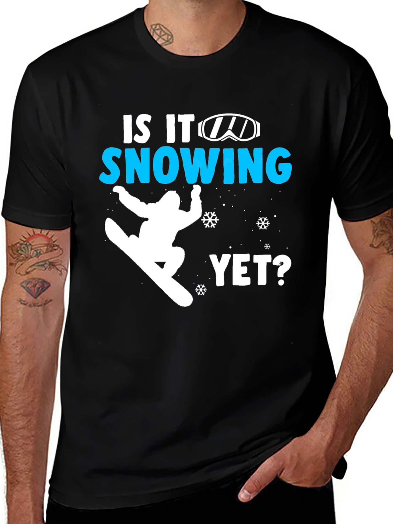 Snowboarding T-Shirt - Is It Snowing Yet?