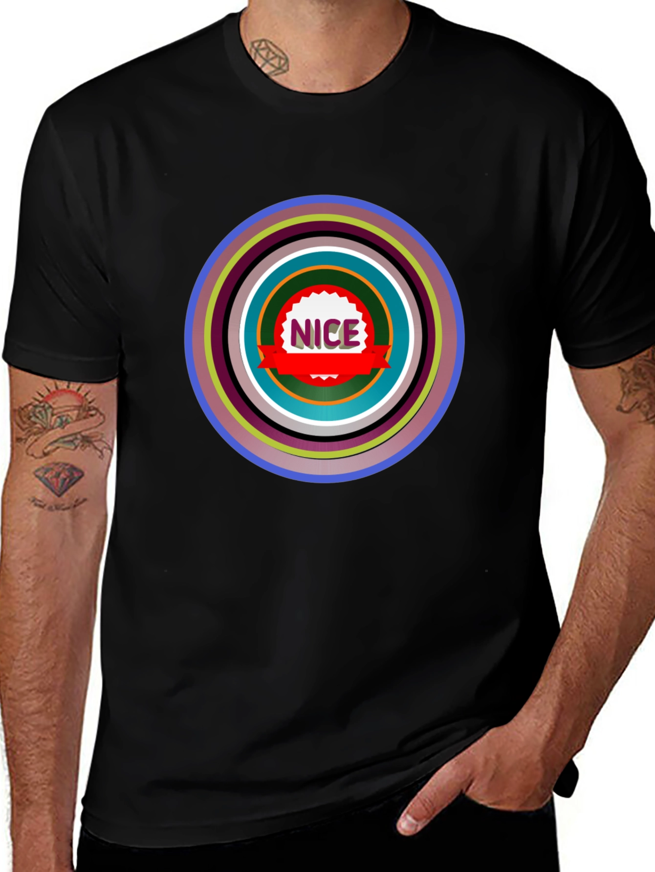 Nice Graphic Tee - Stylish Black Shirt