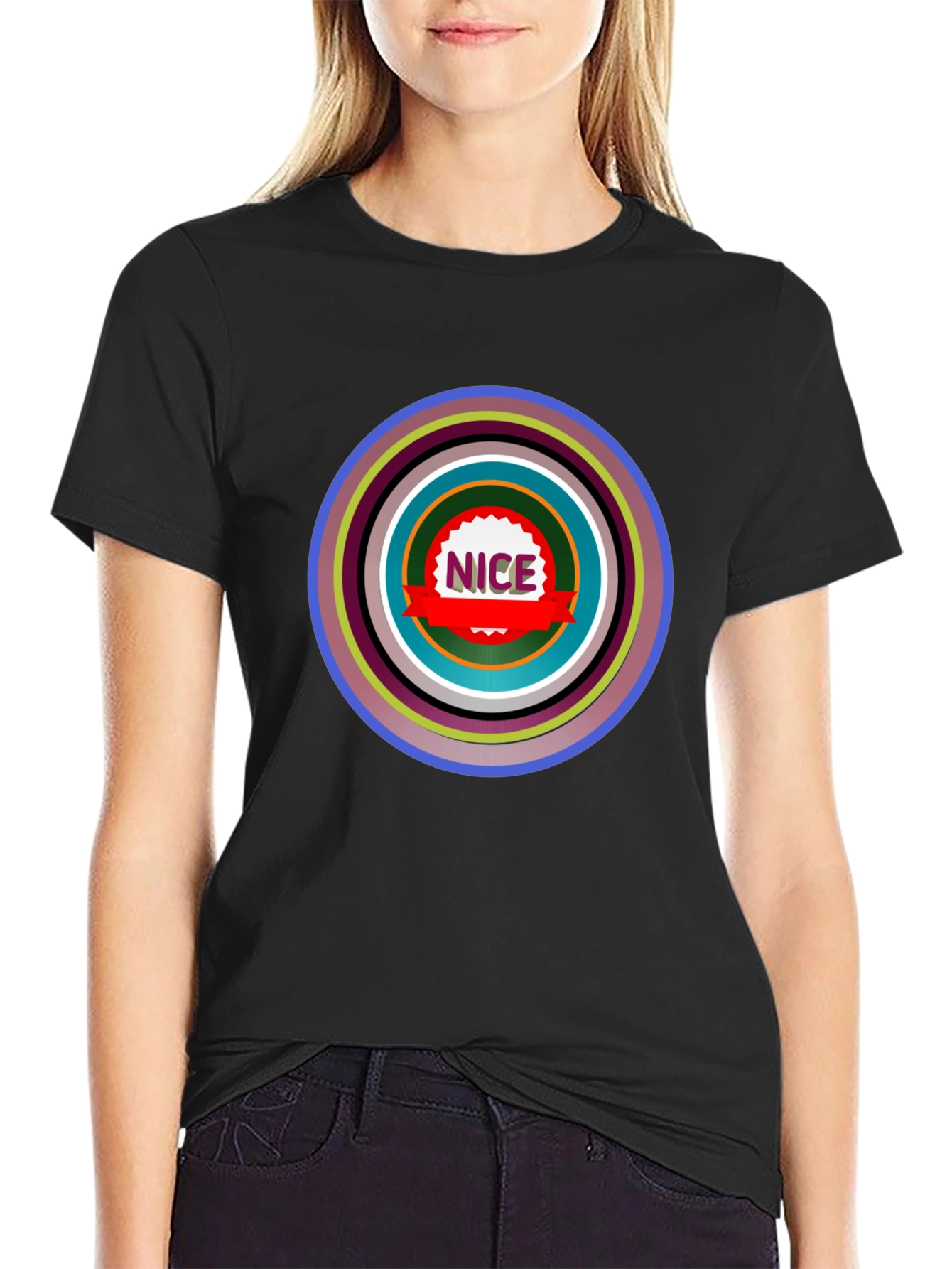 Nice Graphic Tee - Stylish Black Shirt