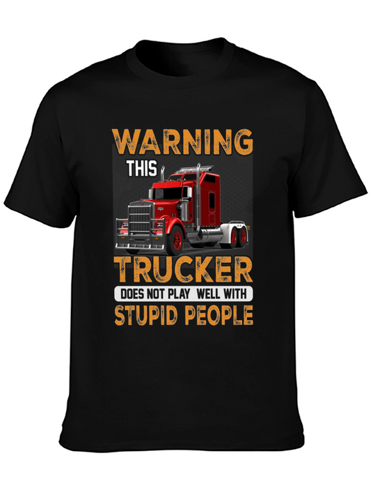 Warning Trucker T-Shirt