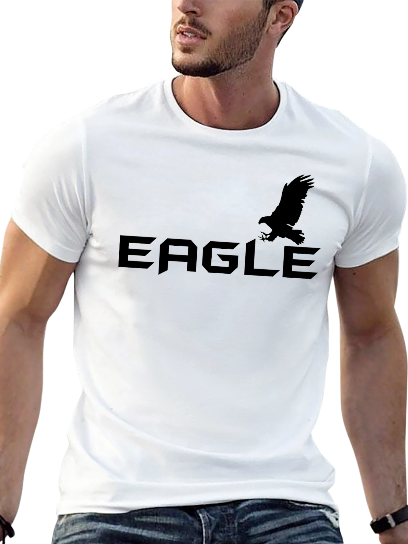 Eagle Graphic Black T-Shirt for Men