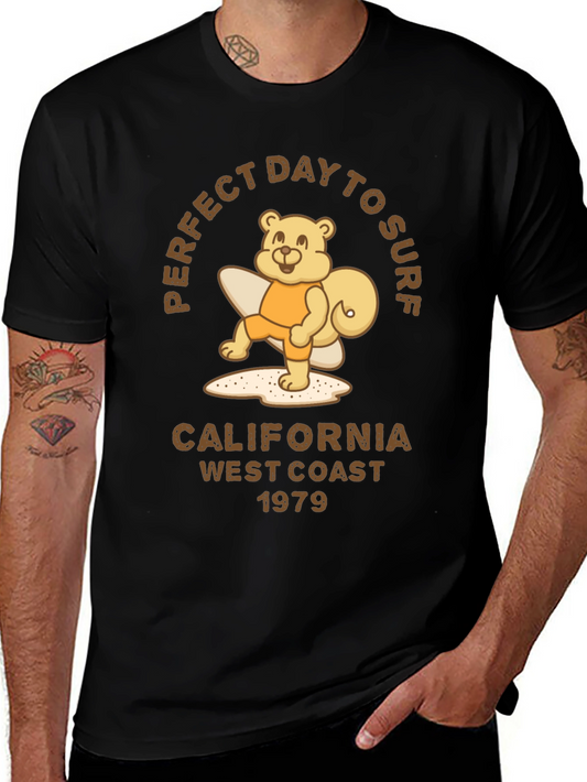 Perfect Day to Surf Bear Graphic Tee