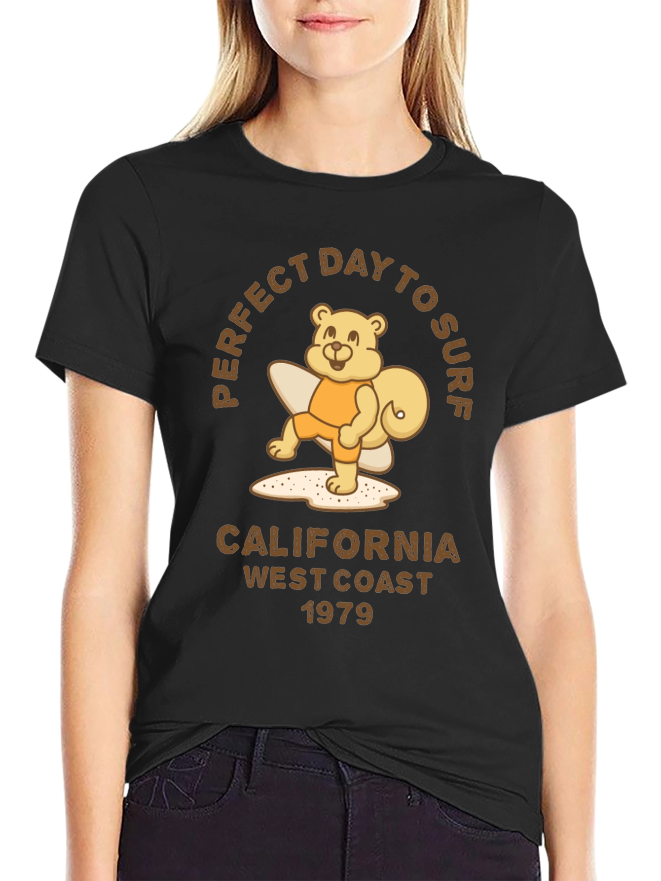 Perfect Day to Surf Bear Graphic Tee