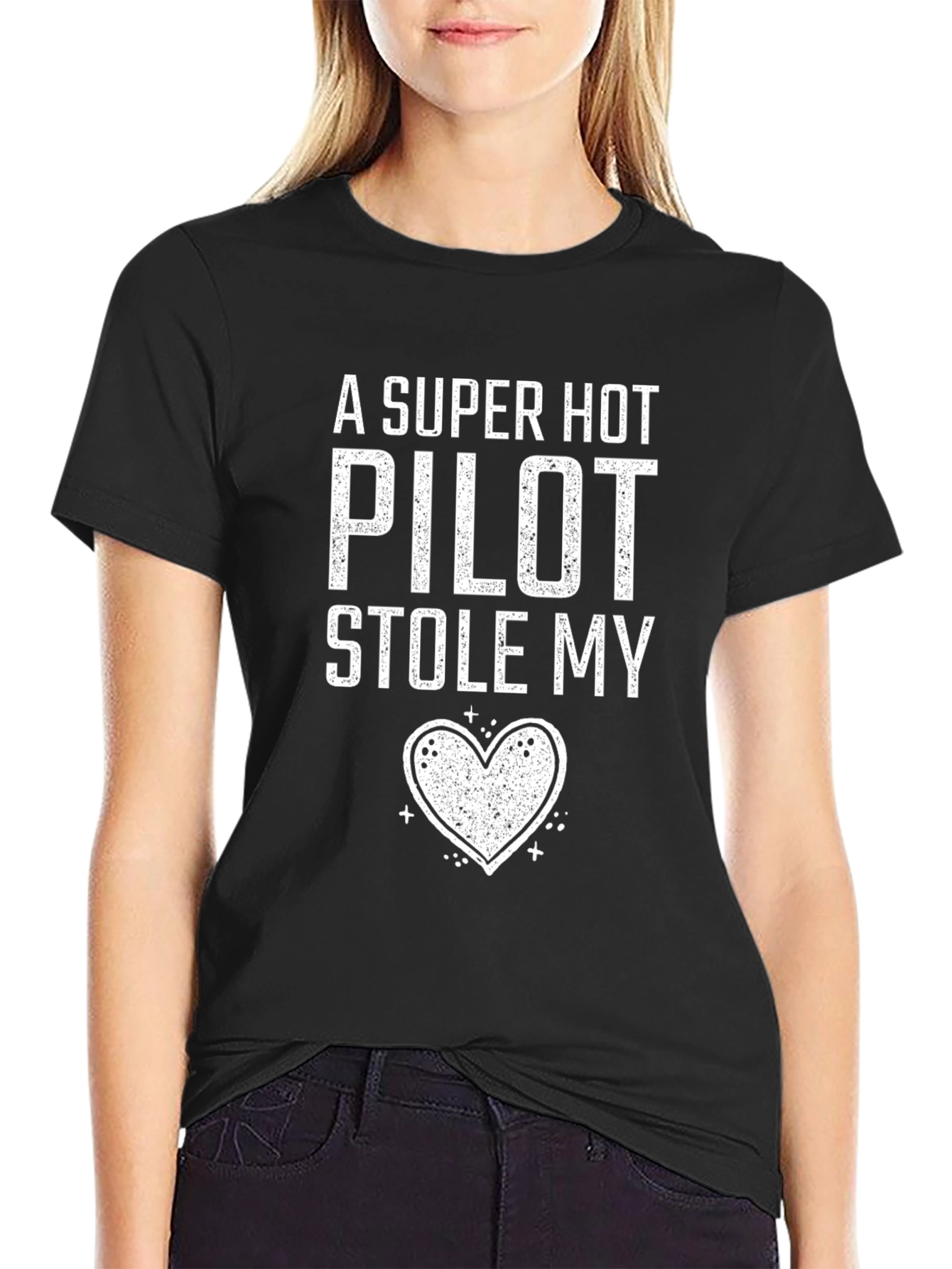A Super Hot Pilot Stole My Heart Graphic T-Shirt