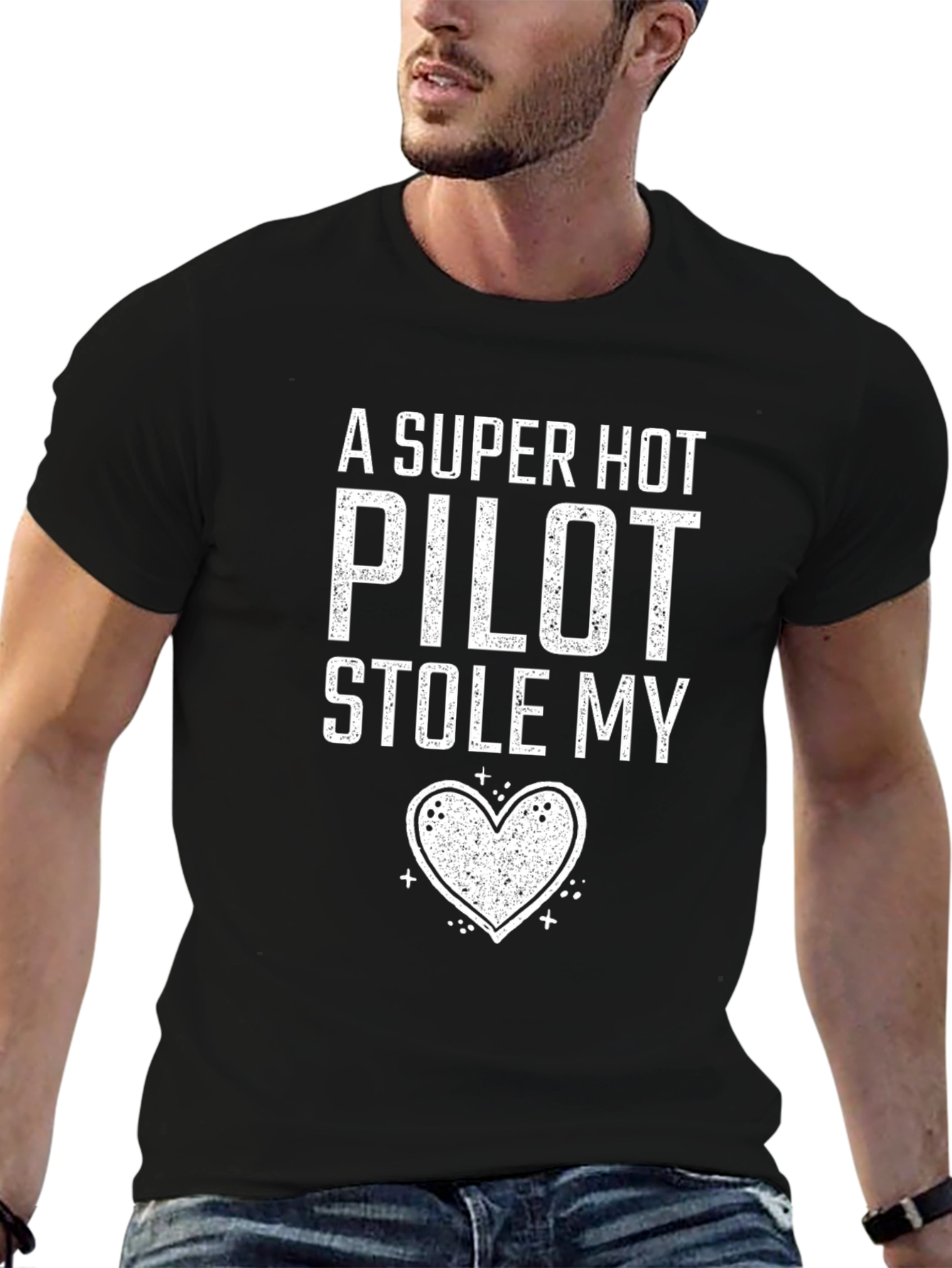 A Super Hot Pilot Stole My Heart Graphic T-Shirt